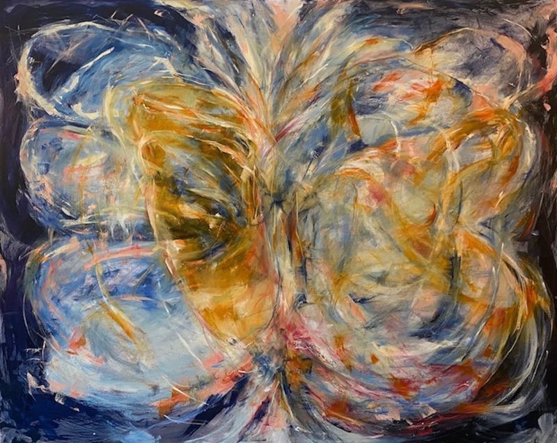 "Breathe/Spirit" 2022, oil on canvas, 48" x 60" x 1 ½"