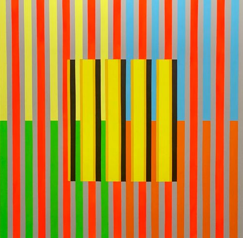 “Somewhere” 2025, acrylic on board, 24 x 24 inches