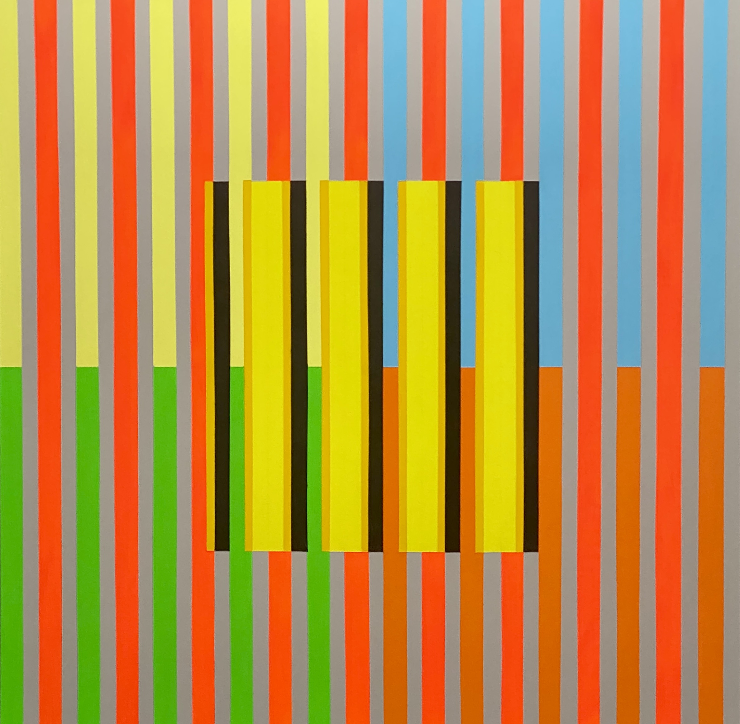 “Somewhere” 2025, acrylic on board, 24 x 24 inches