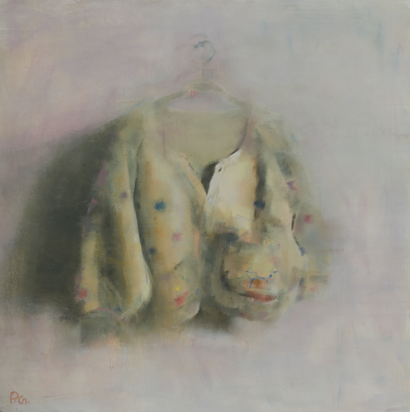 Nani’s Sweater, 2024, painting, oil on linen, 24 x 24 inches