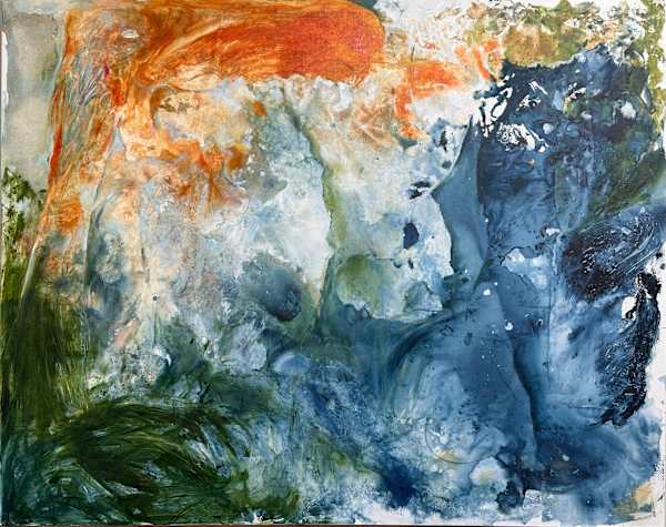 "End of Summer" 2025, acrylic and oil on canvas, 48" x 60"