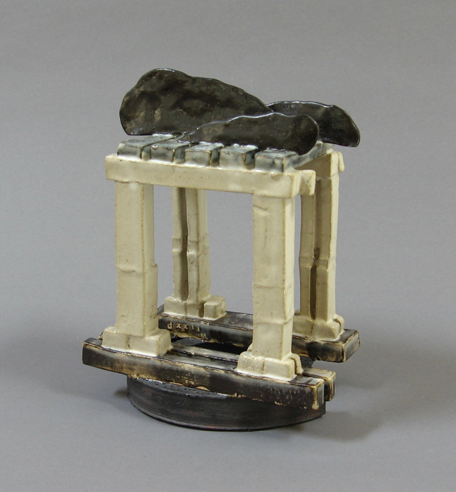 Black Cloud Folly, Ceramic, Clay and glazes, 7 x 5½ x 4 inches