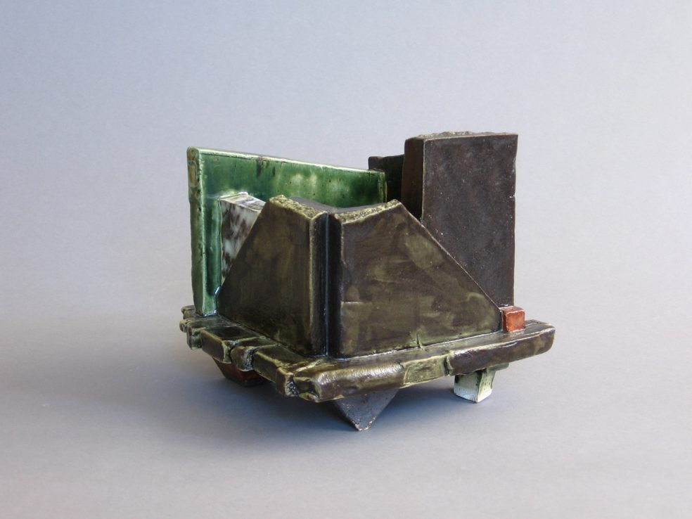 Fabrication #15, Ceramic, Clay and glazes, 5½ x 7¾ x 7¾ inches