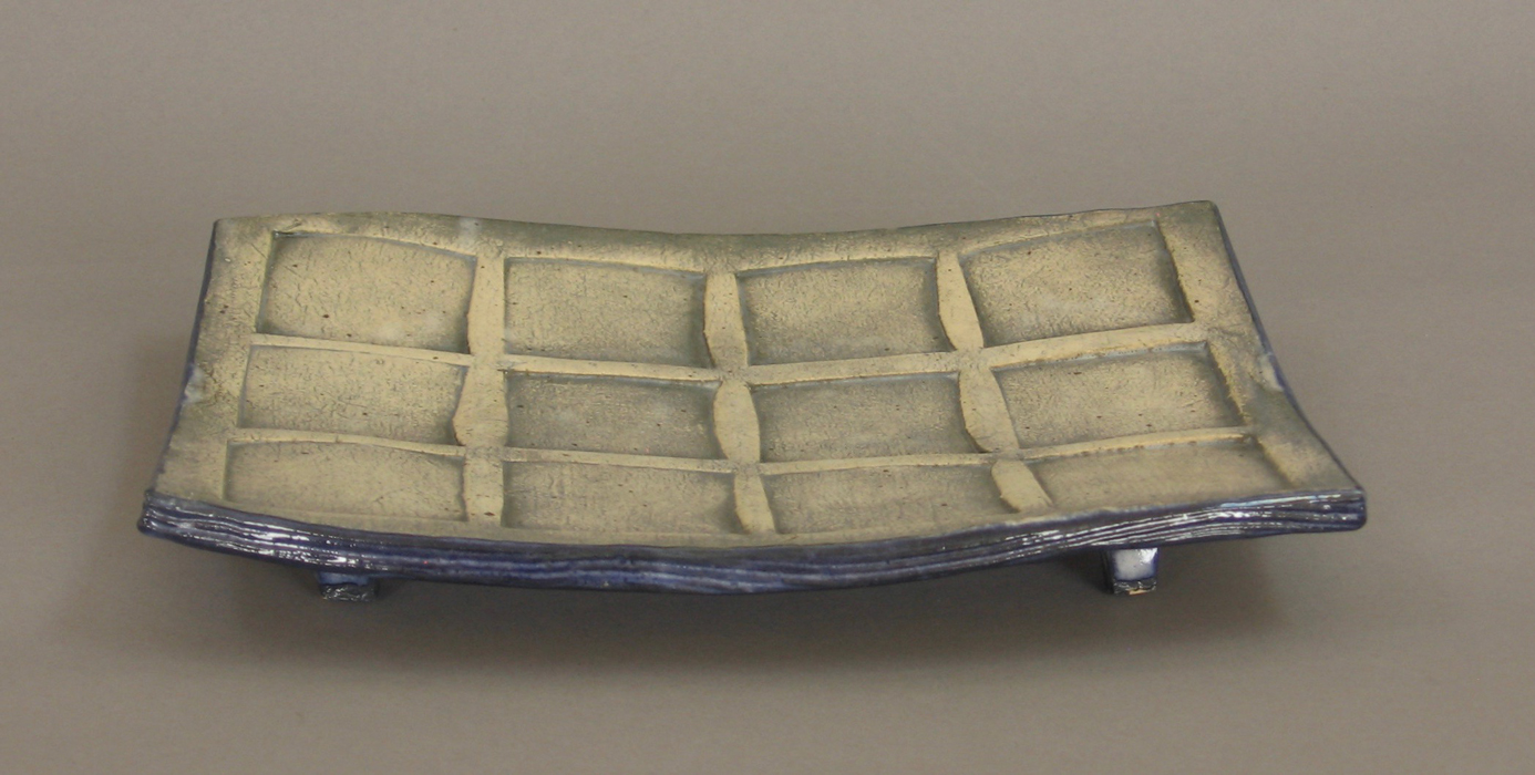 Tray, Ceramic, Clay and glazes, 8½ x 6½ inches