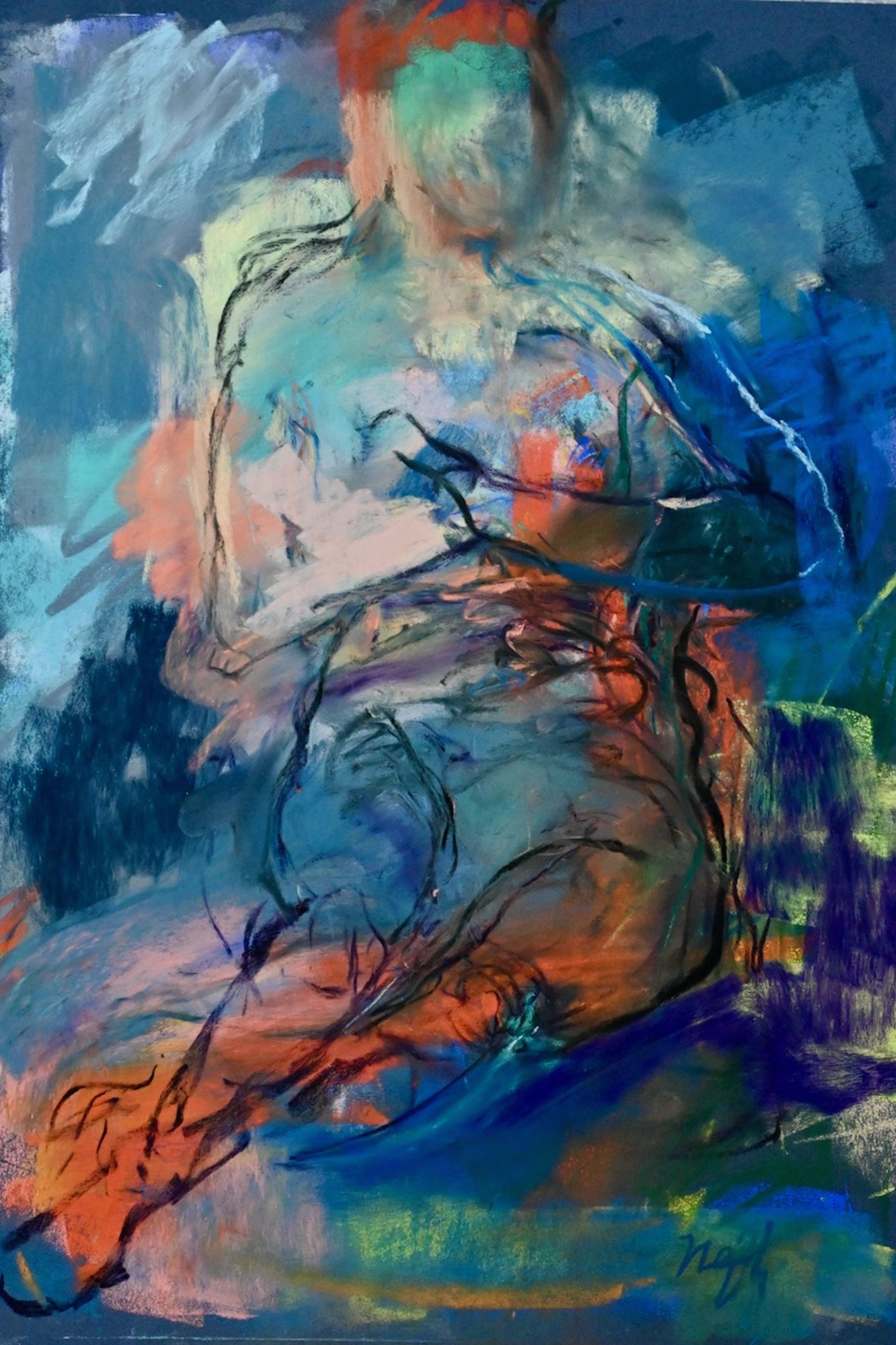 Arrangement Three | soft pastel on paper, 15 x 12 inches