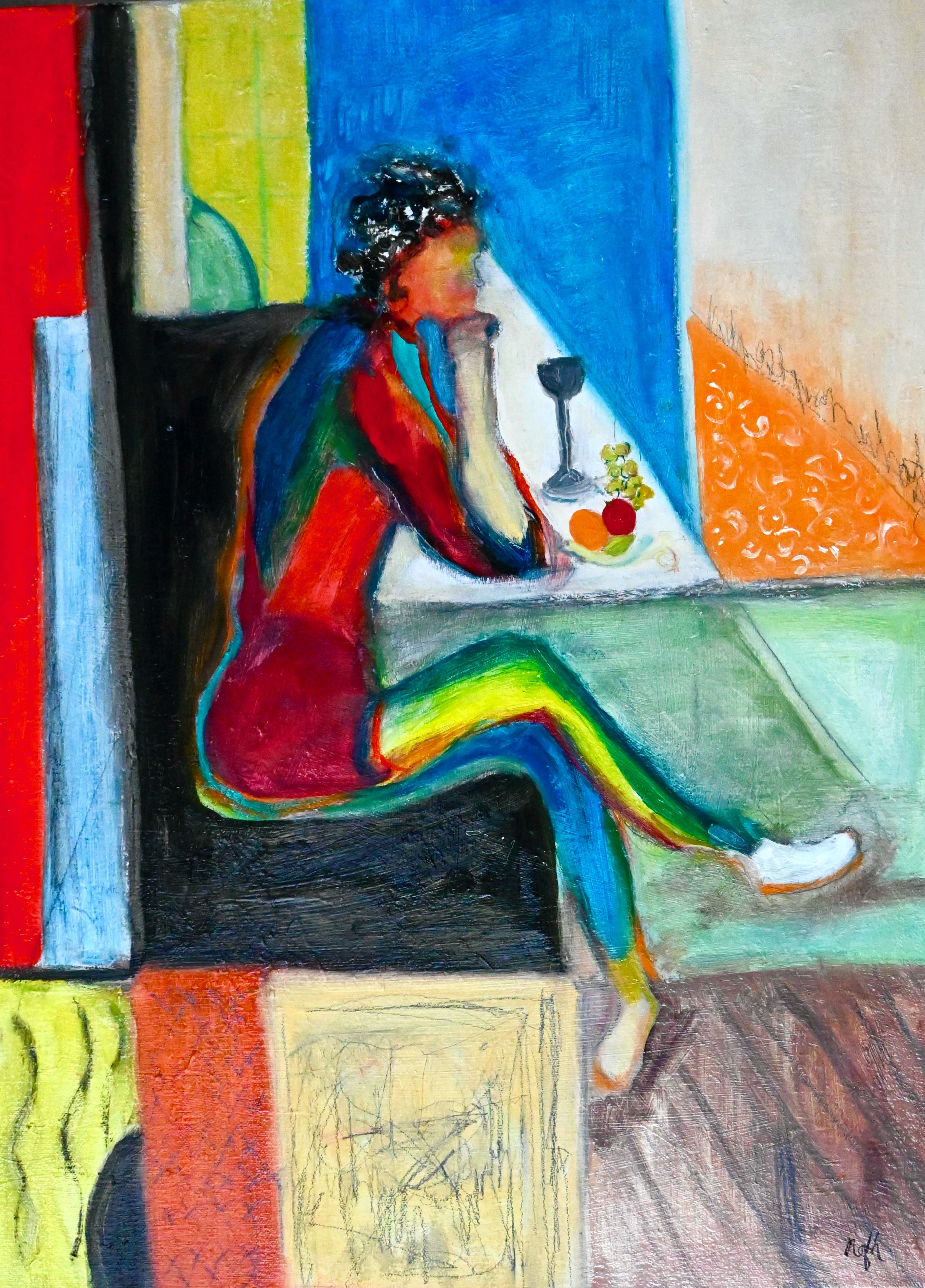 Order Up | 2024, oil and mixed media on canvas, 24 x 18 inches