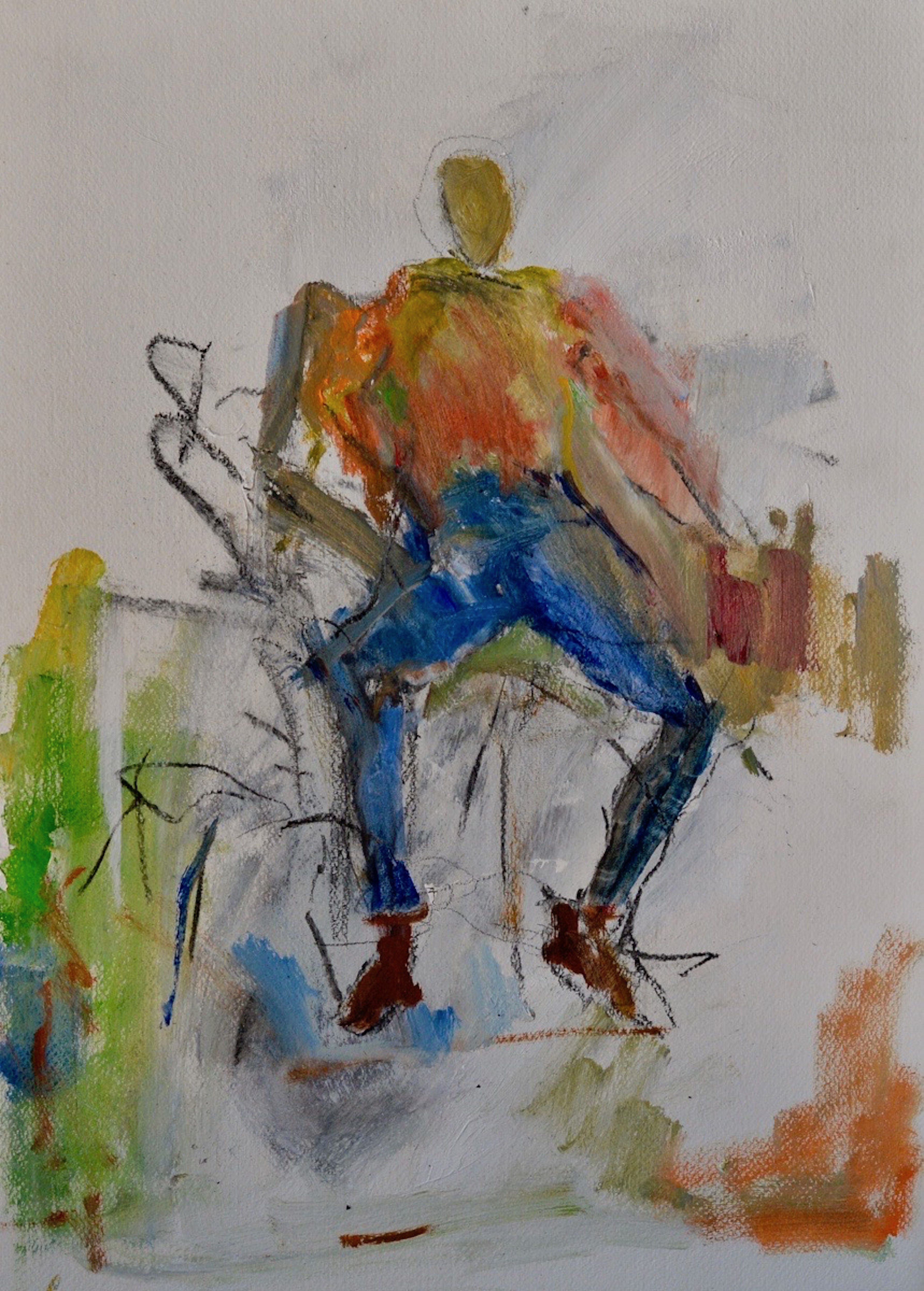 B Is For Bob | 2020, mixed media on paper, 12 x 10 inches