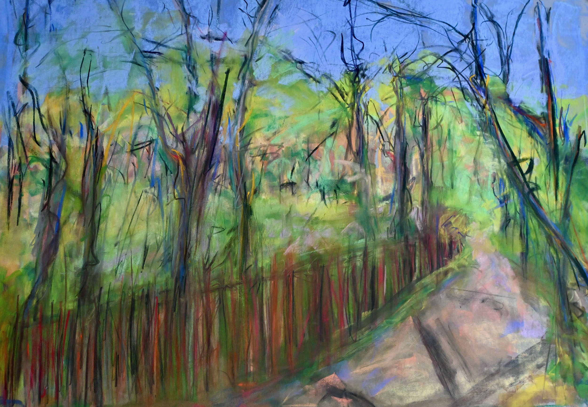 My Path | 2024, soft pastel on paper, 16 x 16 inches