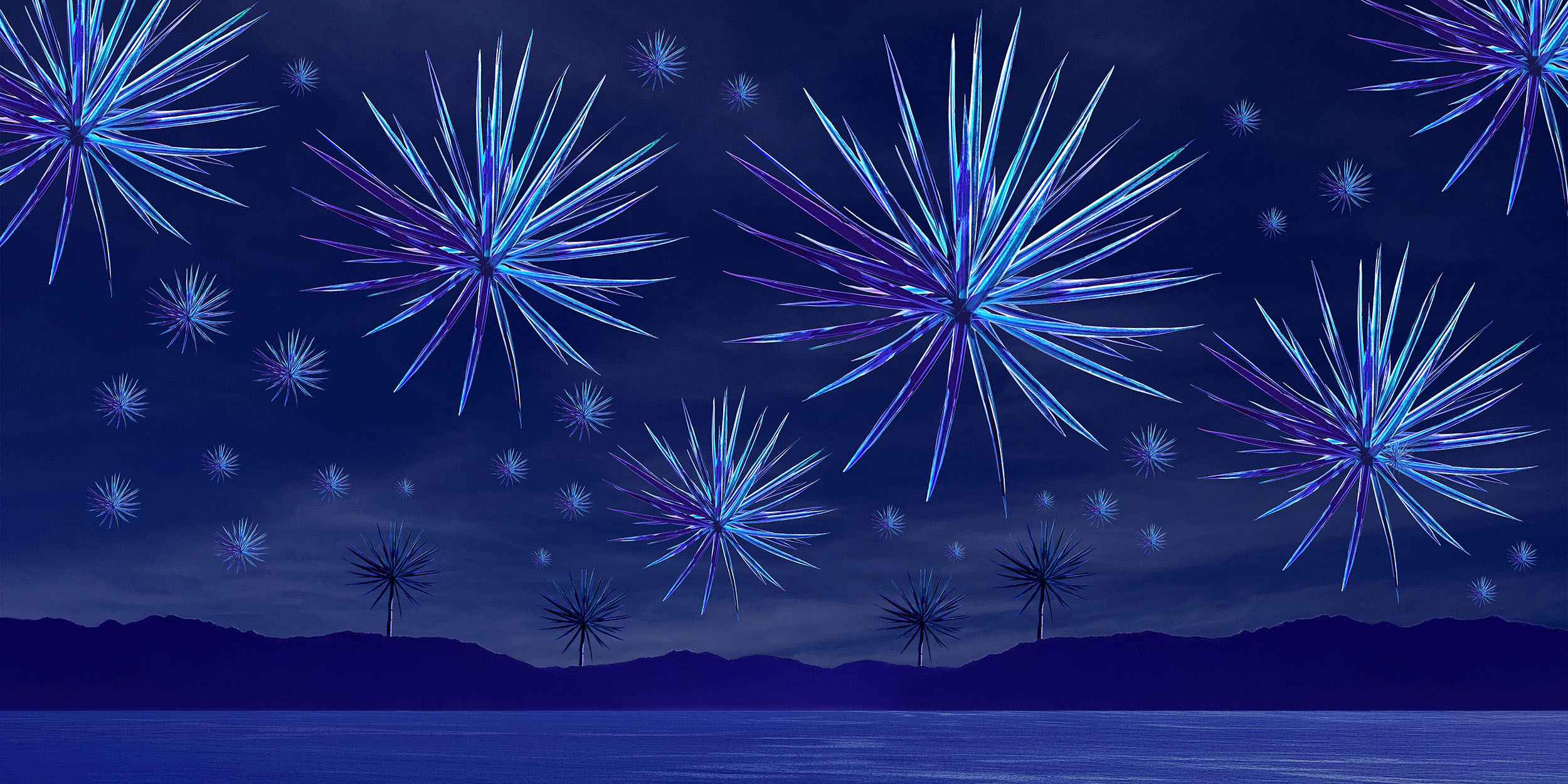 Burst | 2025, digital photomontage, acrylic print, 24 x 12 inches