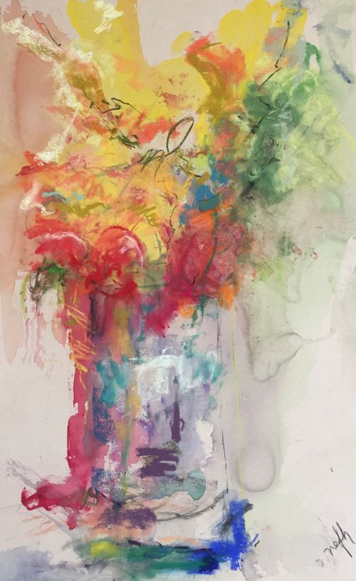 Arrangement 4 | pastel on paper, 15 x 12 inches