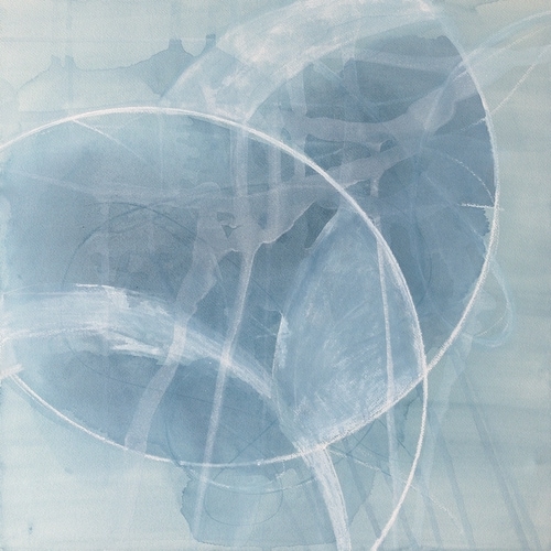 Surfacing | watercolor and crayon, 21" x 21"