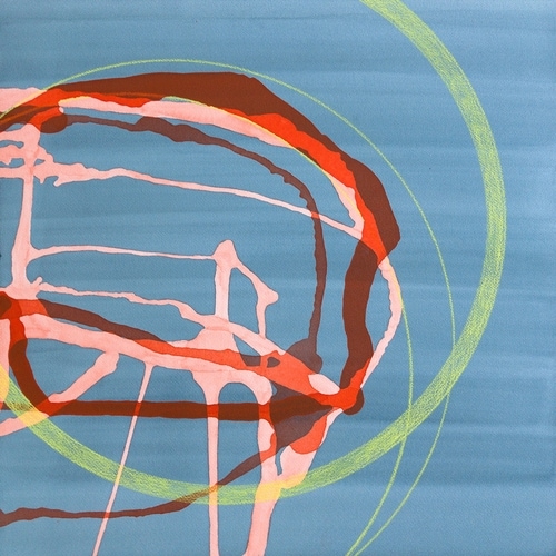 Reach 2 | watercolor and colored pencil, 21" x 21"