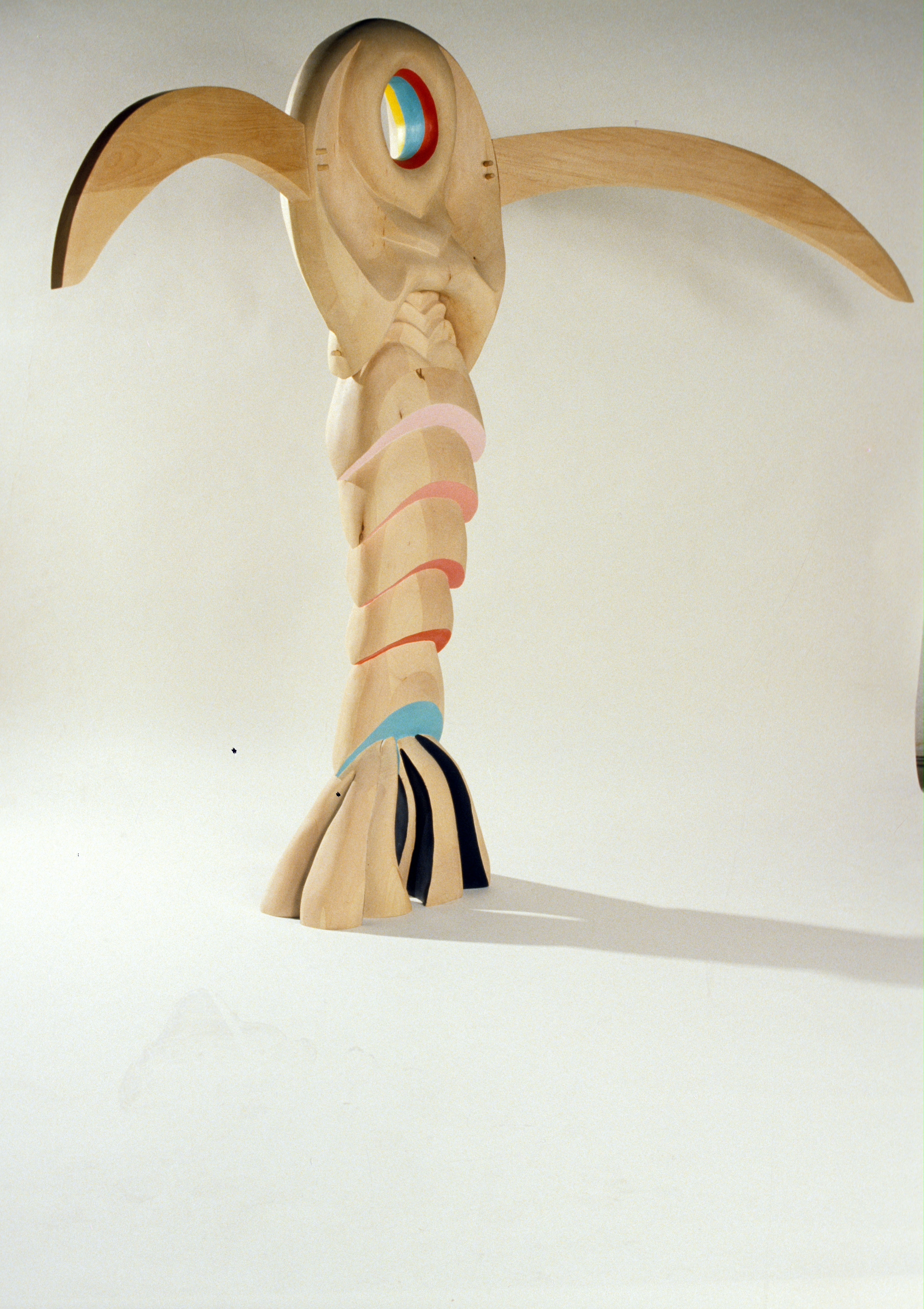 "Standing Trilobite" 1983, Sculpture, American Linden, Acrylic Paint, 78 x 96 x 24 inches