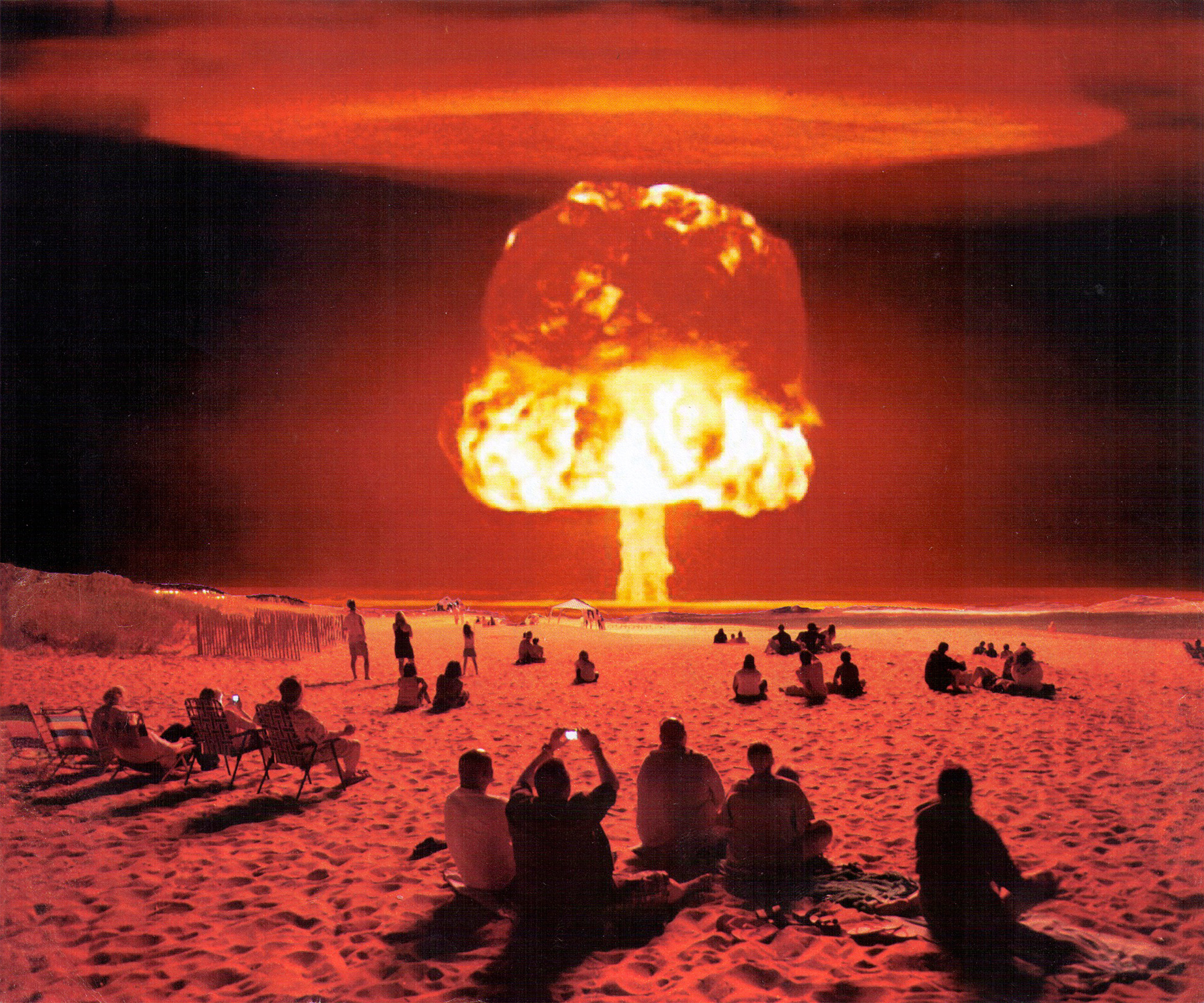 "Beach Party" analog collage