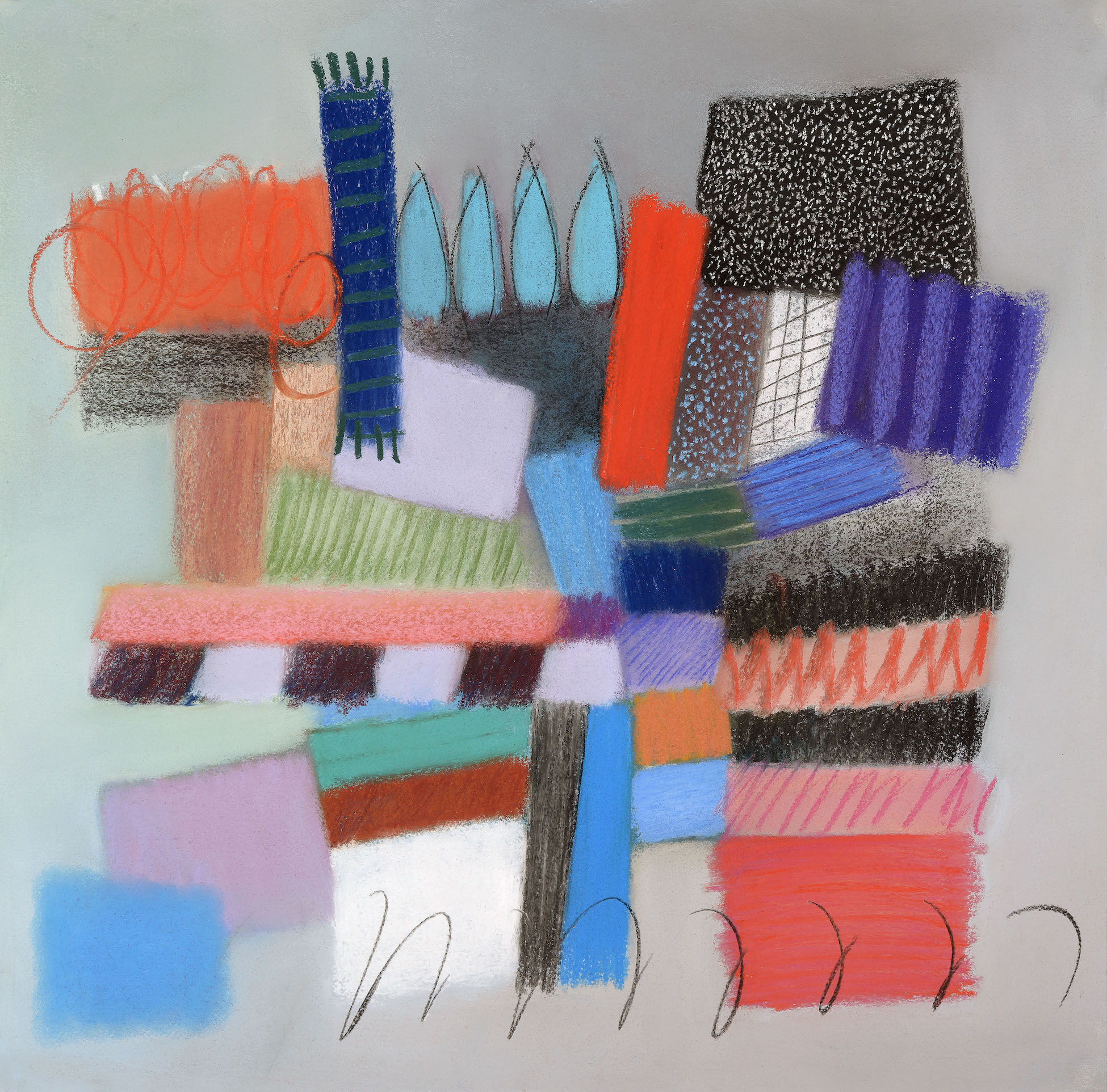 When To Stop | pastel, pastel on paper, 22” x 22”