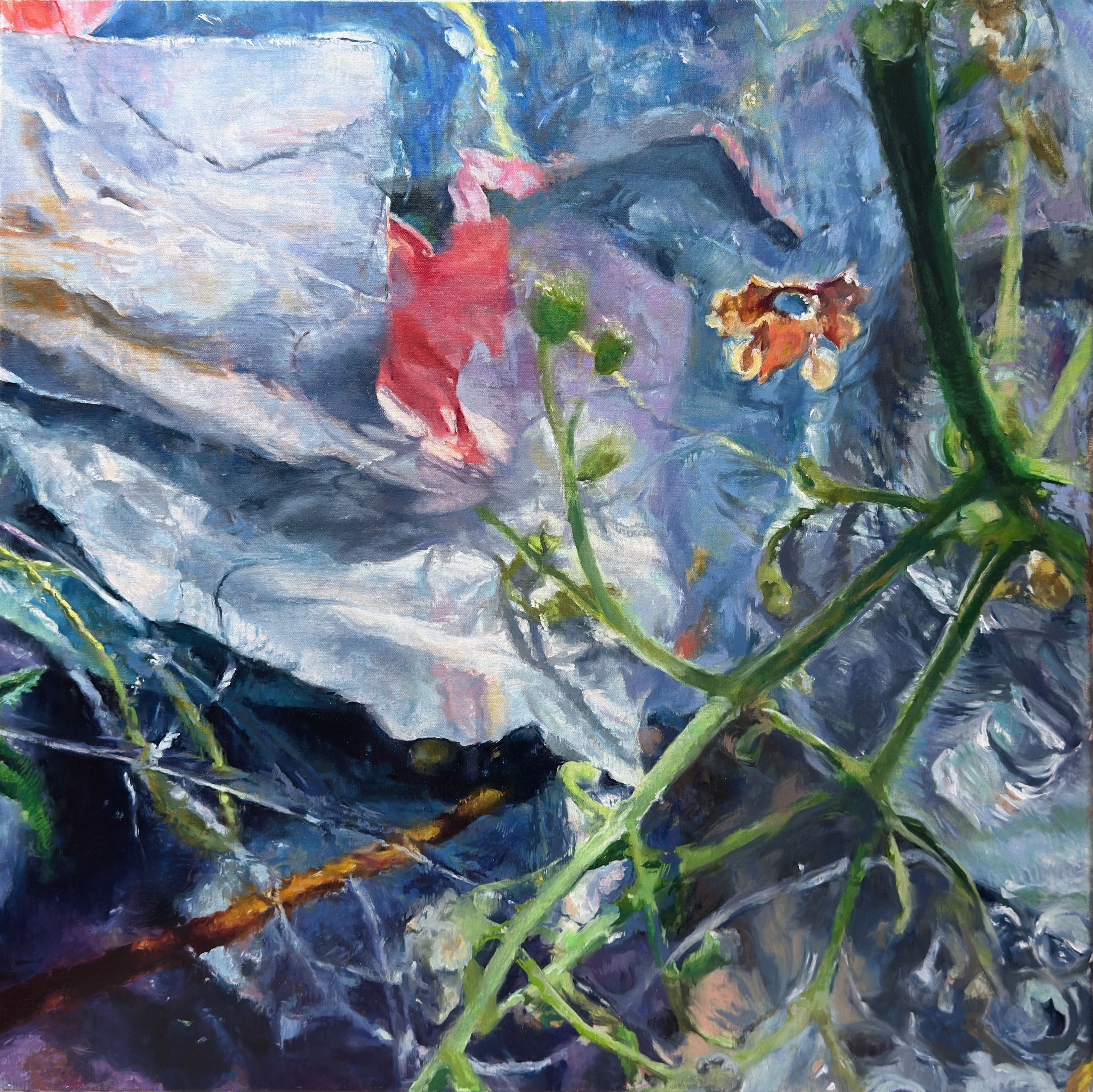 "Slipstream" painting, oil on linen, 30”x 30”