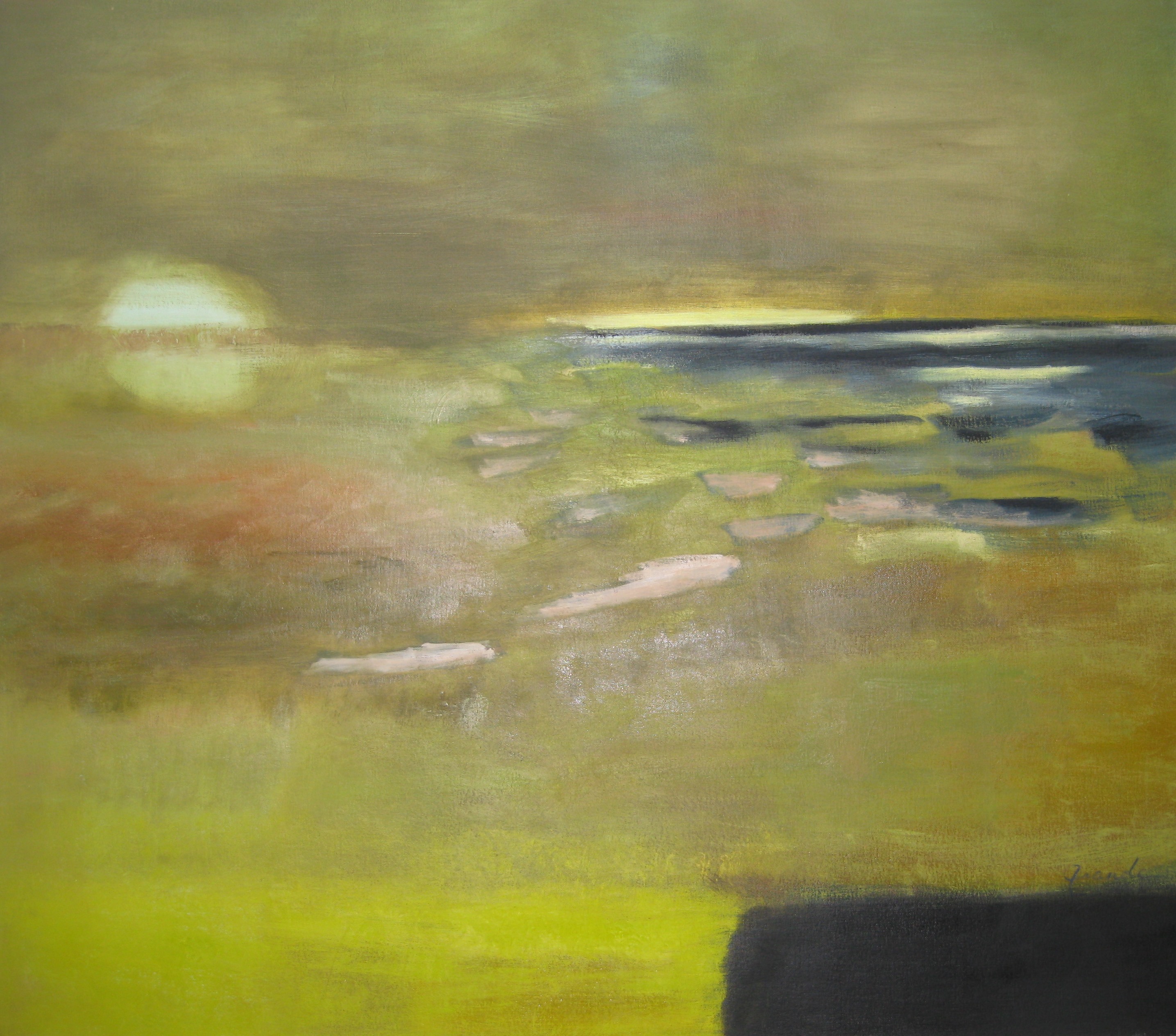 “To the Beach” 2013, painting, oil on canvas, 34” x 30”