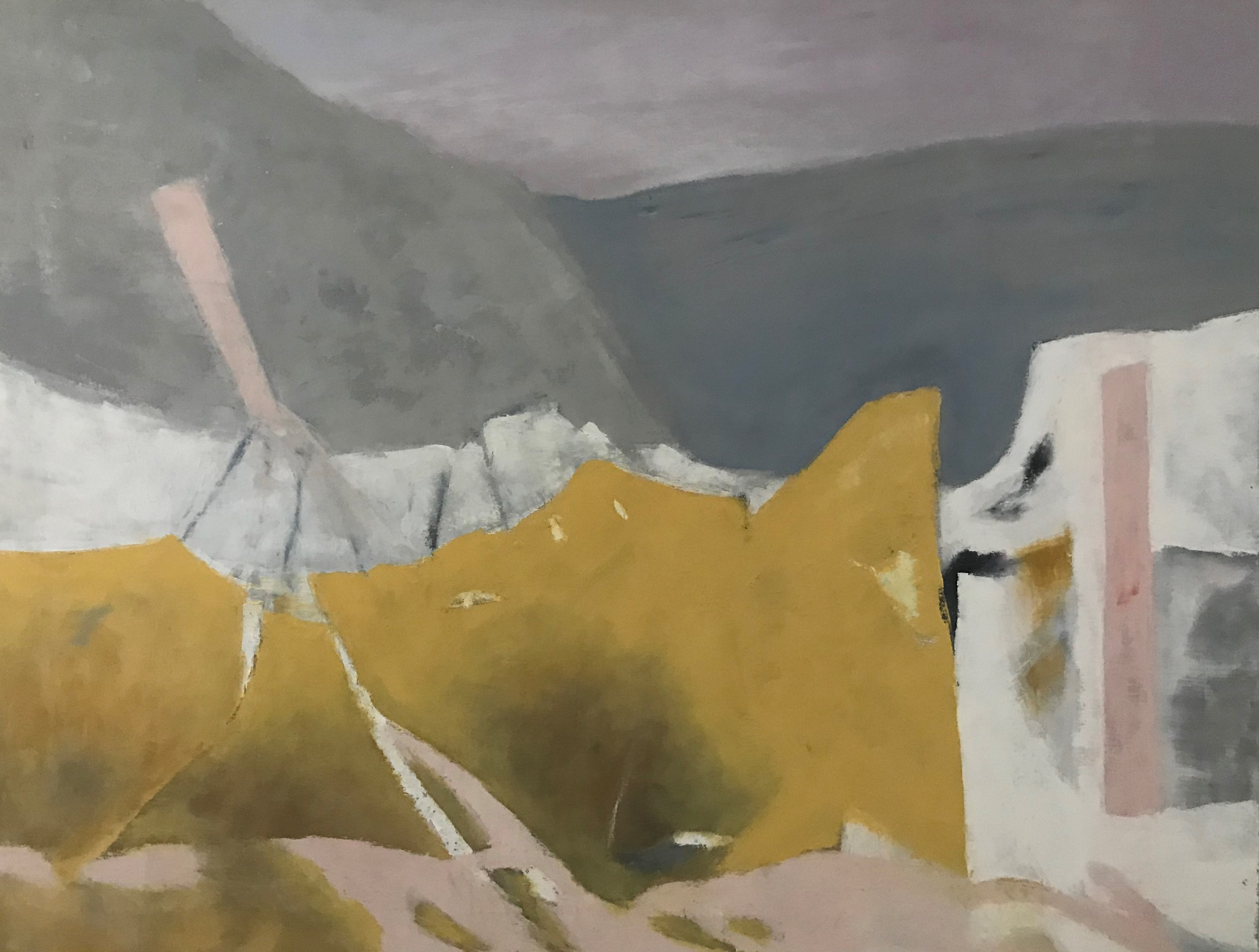 "Pompeii” 2020, painting, oil on canvas, 52” x 40”