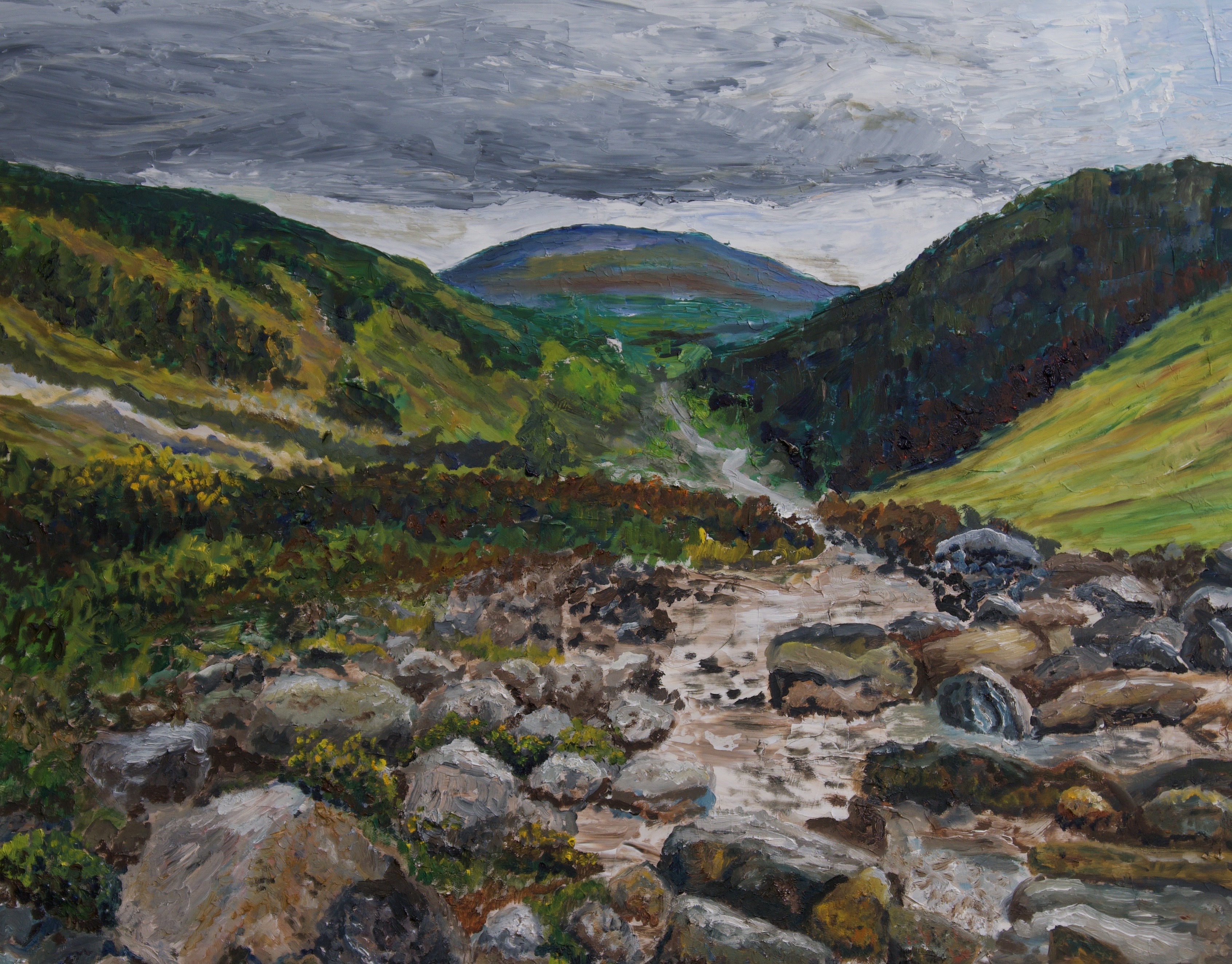 “Ireland Journey” 2016, painting, oil on board, 30 x 24 inches