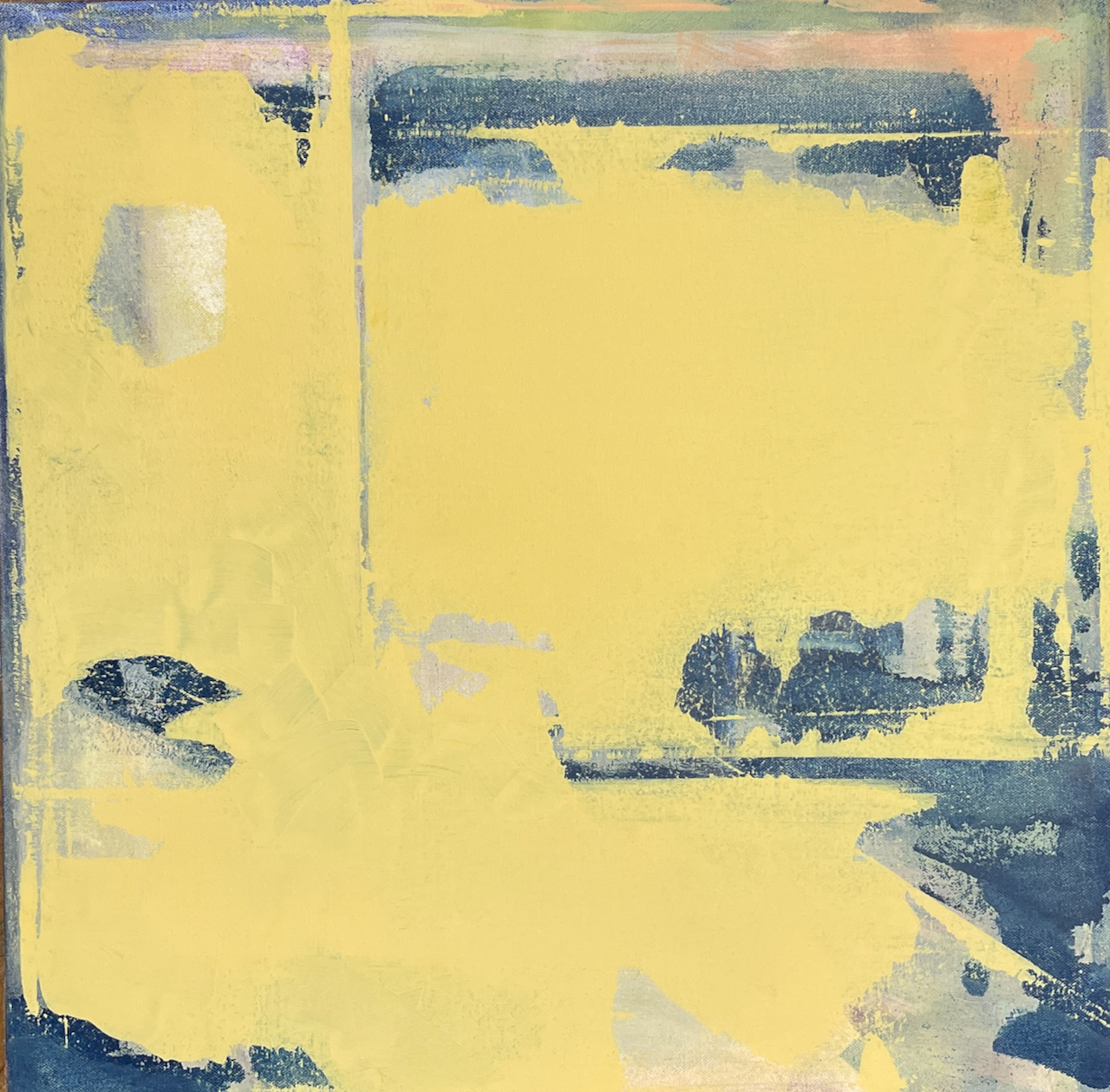 “Naples Window” painting, oil on canvas, 18” x 18” 