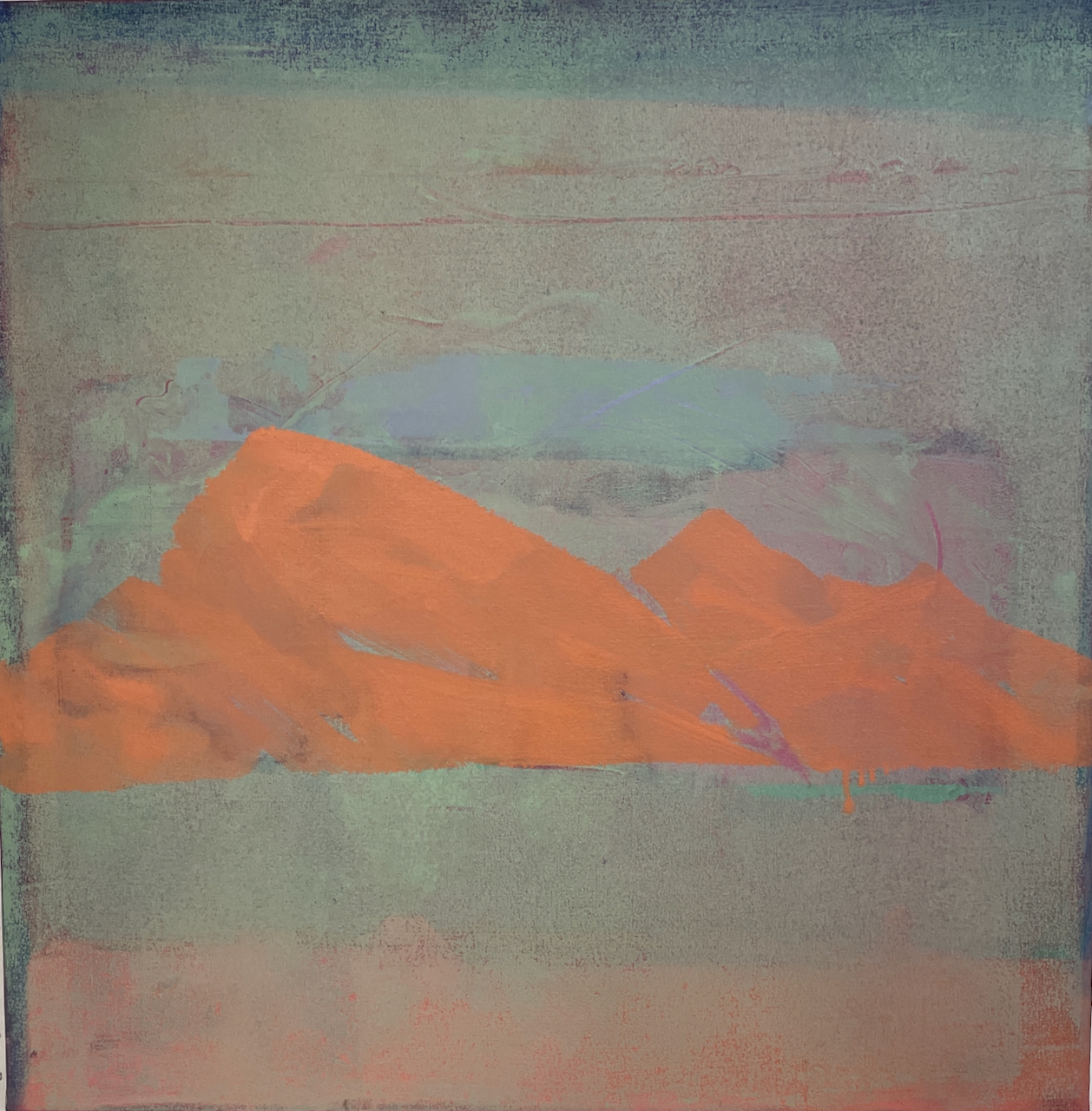 “Sap Ground” painting, acrylic and oil on canvas, 24” x 24” 