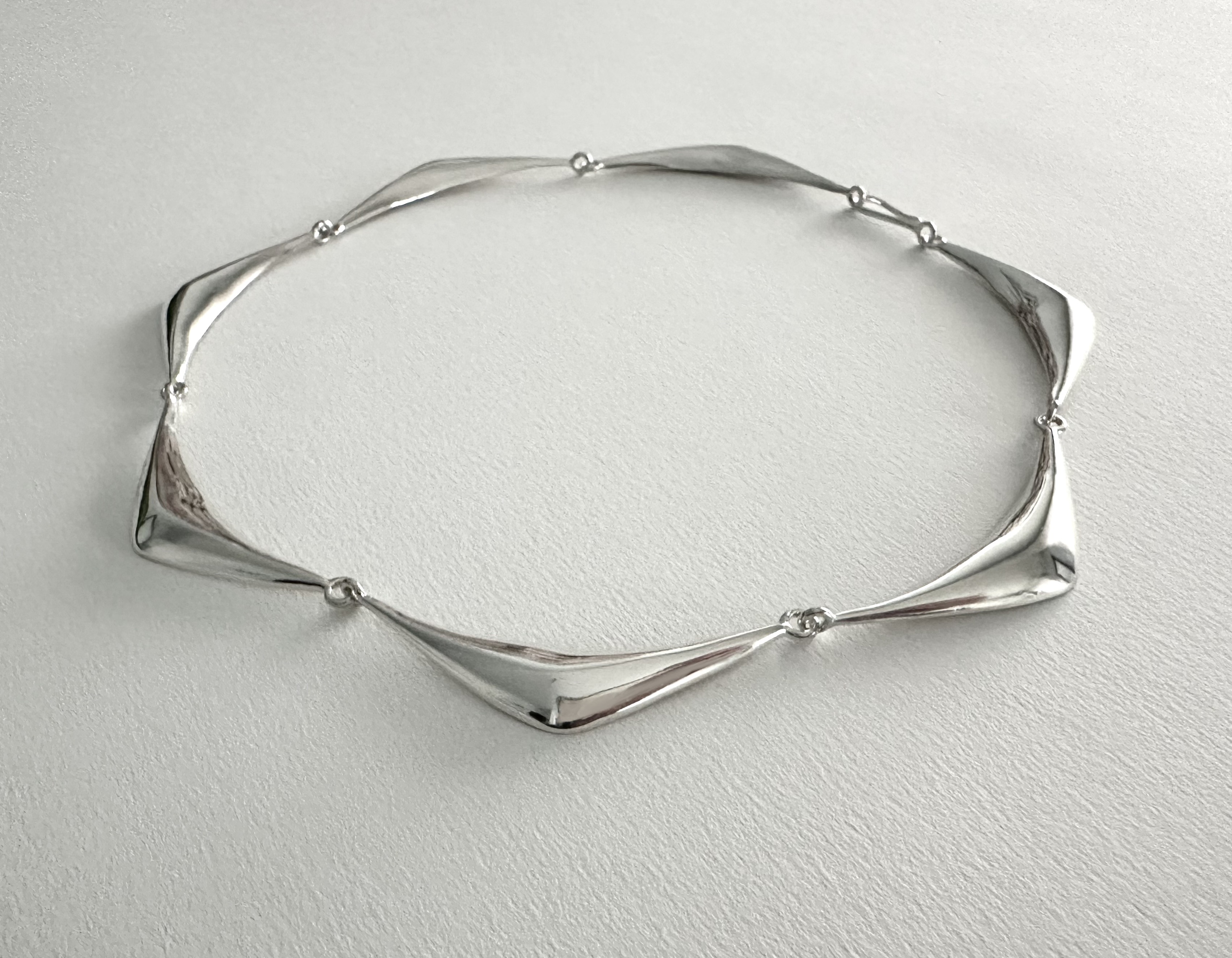 Come Back to Me Necklace, 2025 | Cast and fabricated sterling silver; 16 ¾ inches long