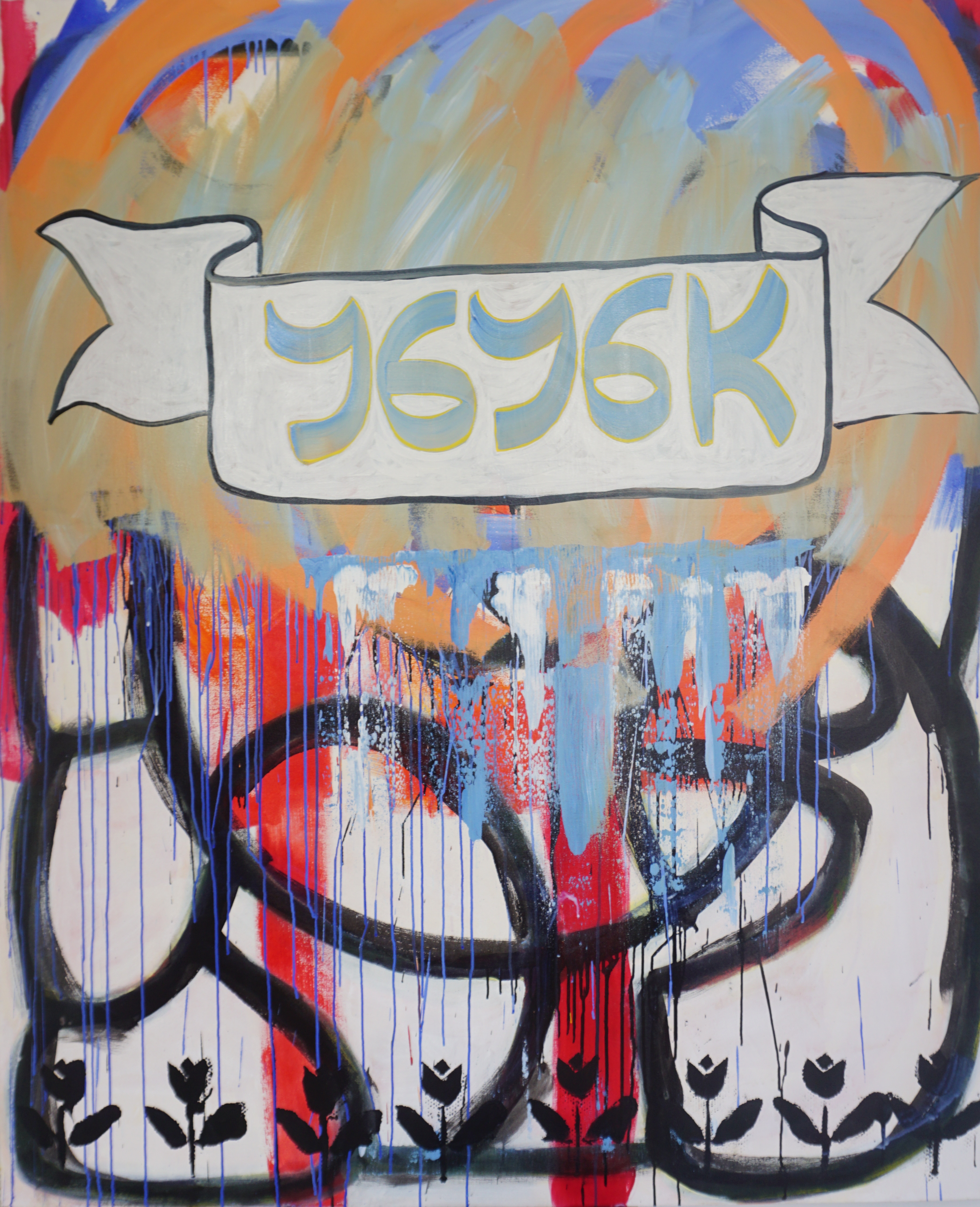 “chichek” 2023, acrylic on canvas, 60 x 75 inches