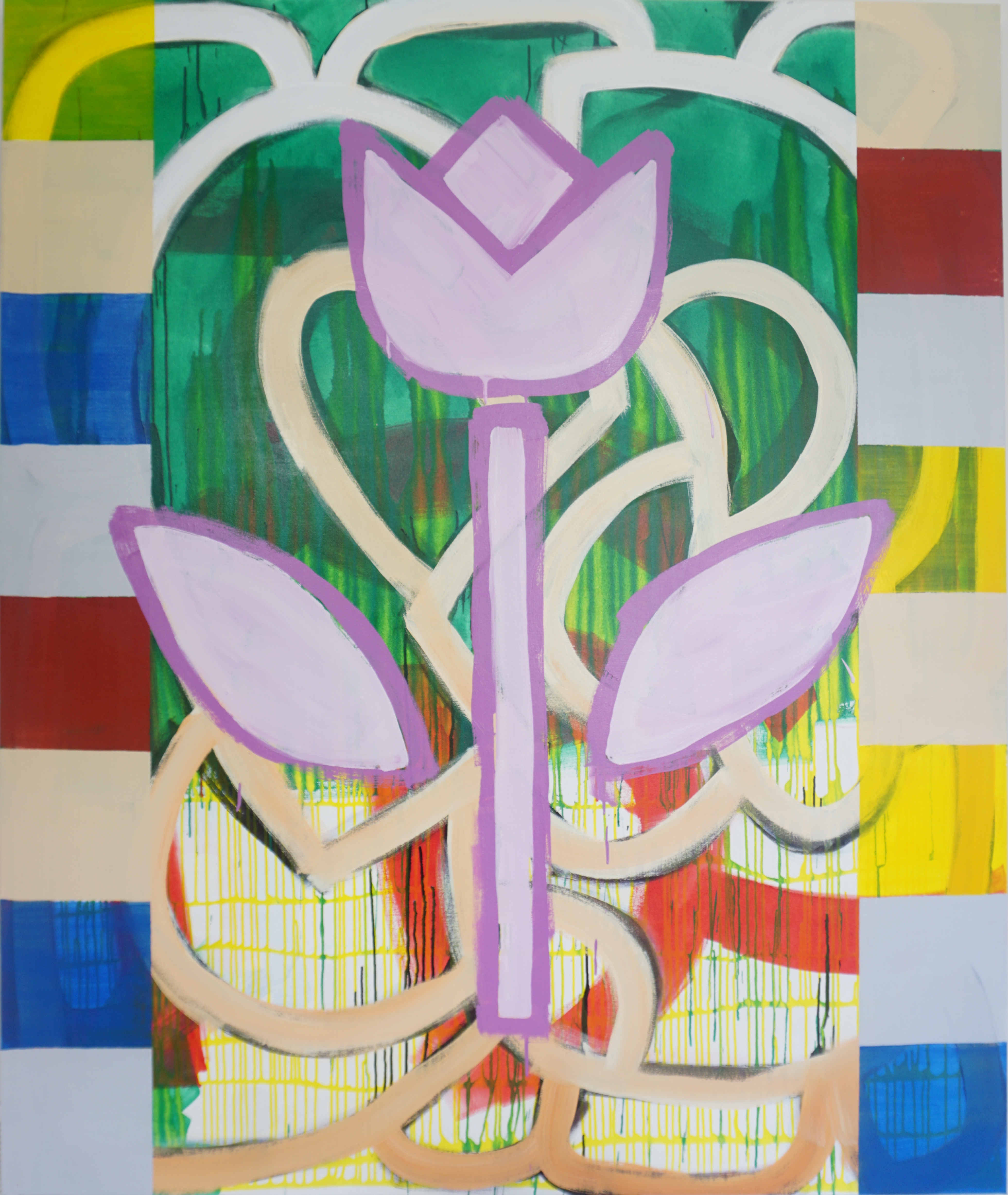 “fleur” 2023, acrylic on canvas, 60 x 75 inches