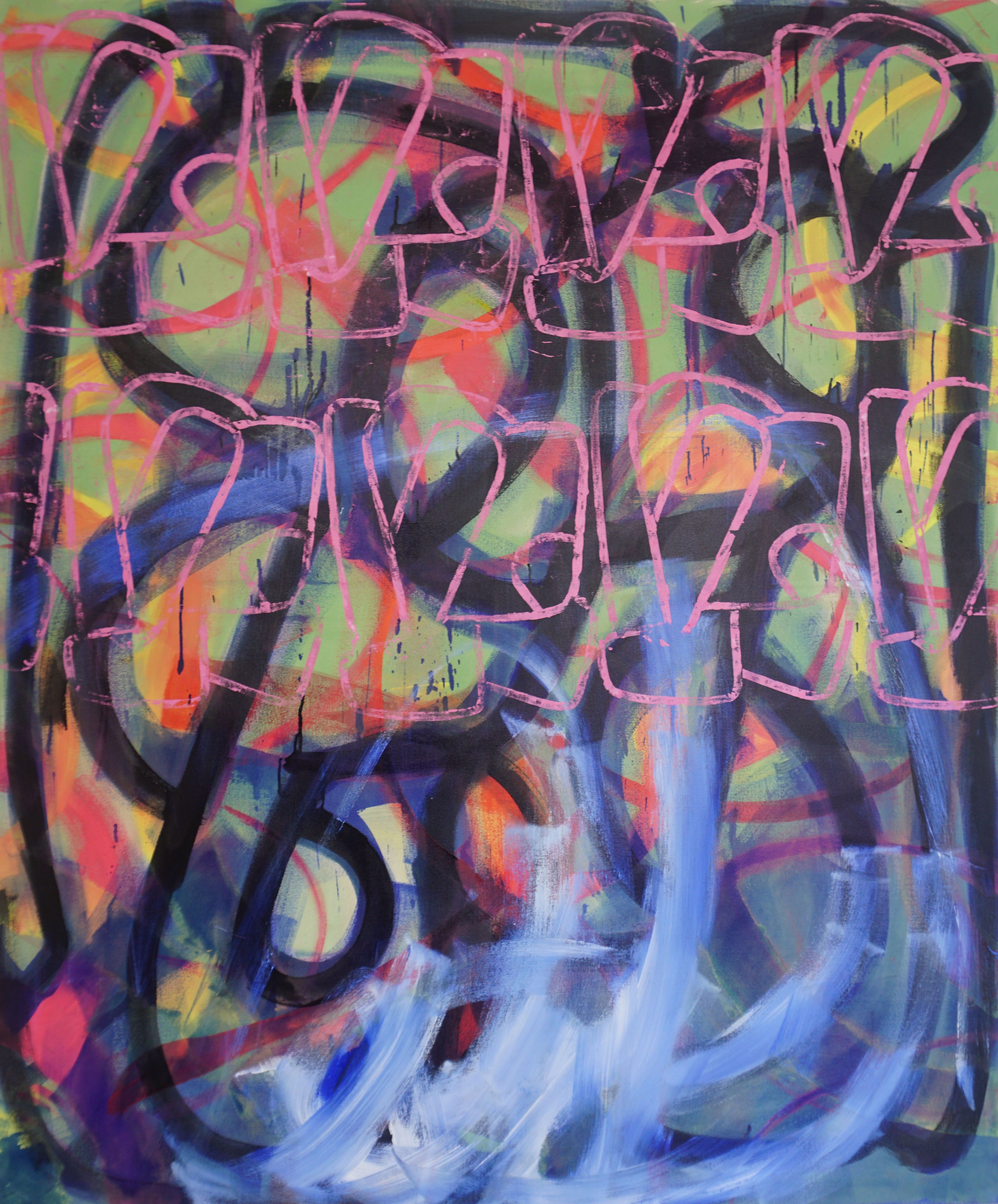 “untitled” 2023, acrylic on canvas, 60 x 75 inches