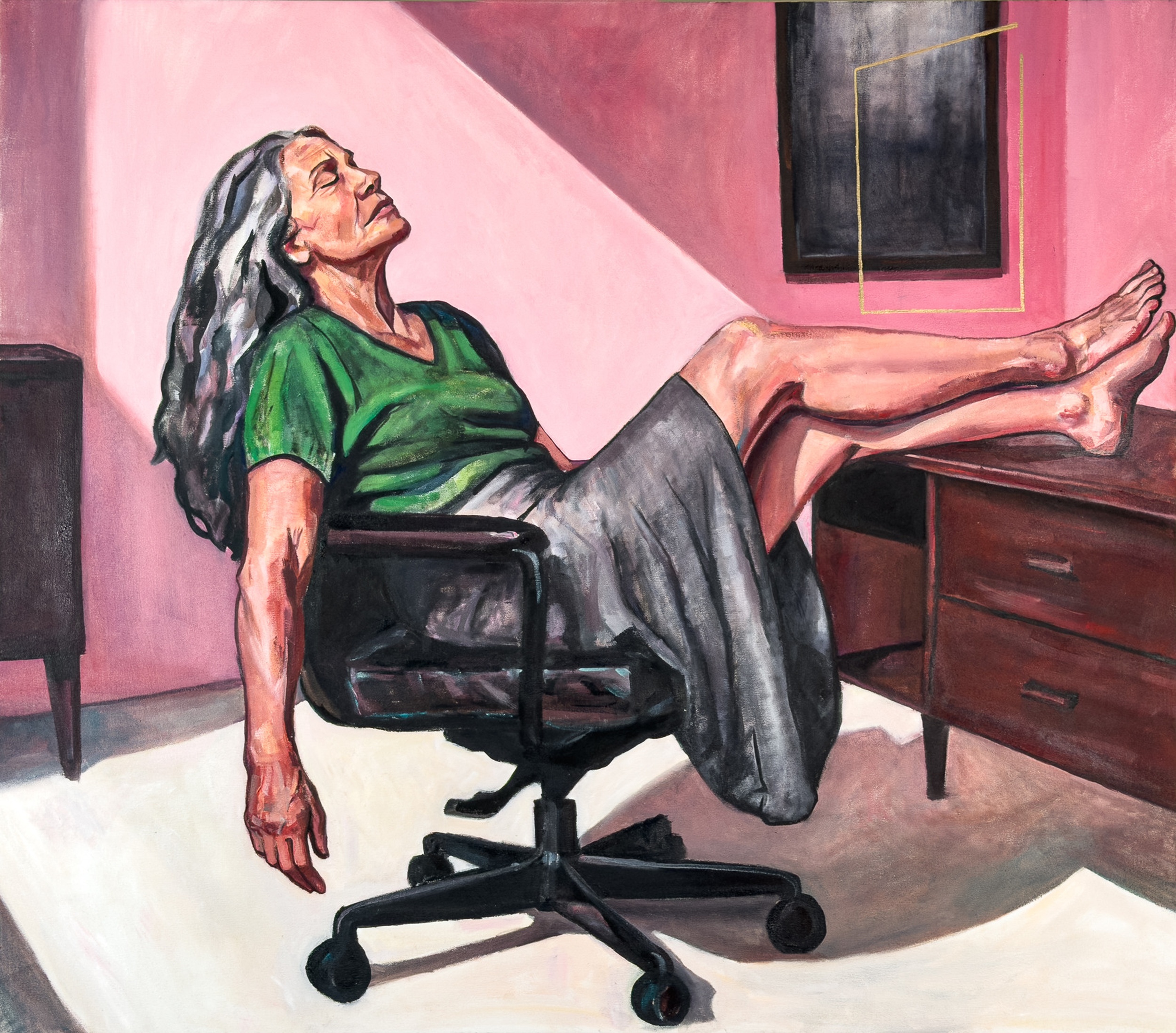 During Reprieve, 2026, painting, oil on Canvas, 42 x 48 in
