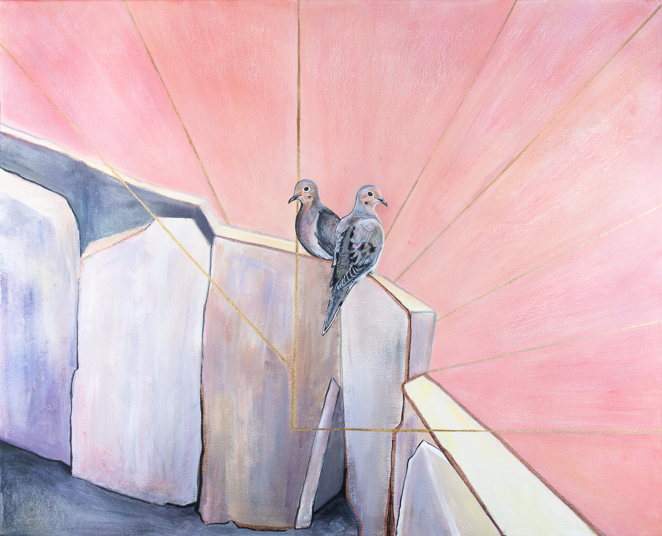 Grounding, 2026, painting, acrylic on canvas, 34 x 42 in
