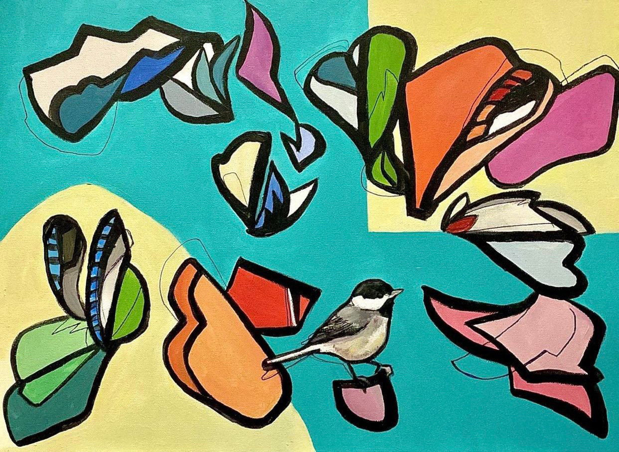 And So, July, 2021, acrylic on canvas, 18” x 24”