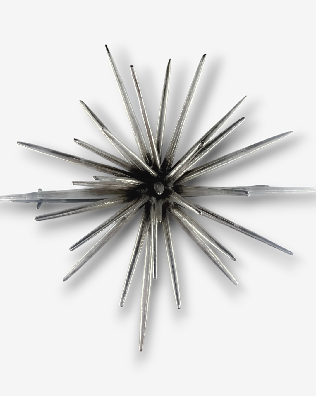 Beam Brooch, 2026, Sterling Silver, 3.94" × 3.94" × 0.39"
