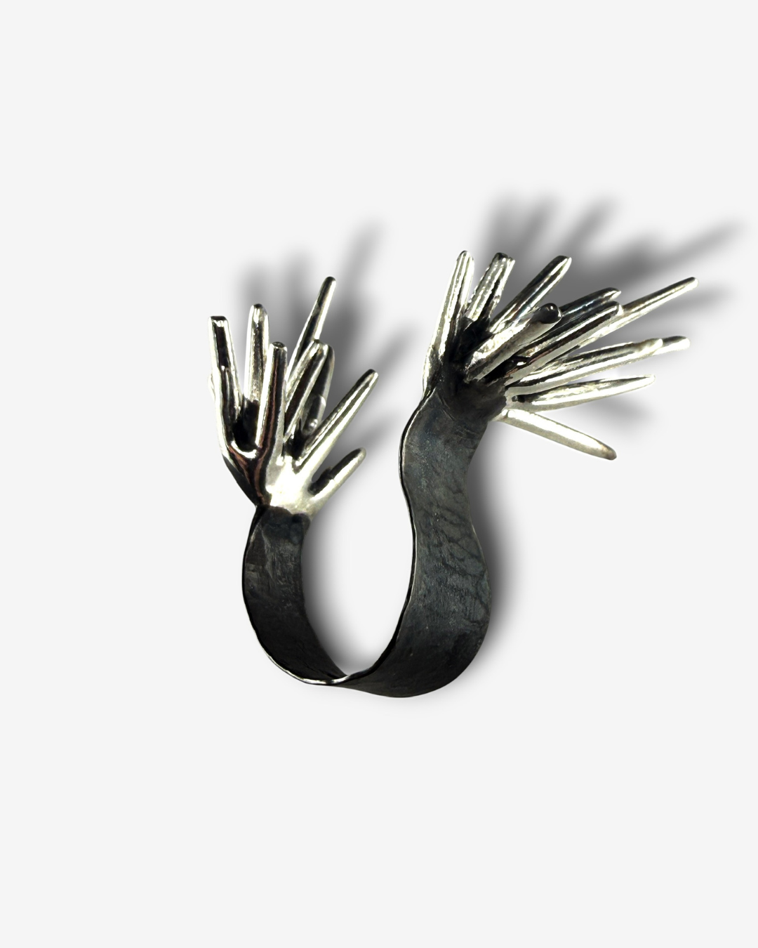 Beam Apart Ring, 2026, Sterling Silver, 1.18" × 0.79" × 0.79"