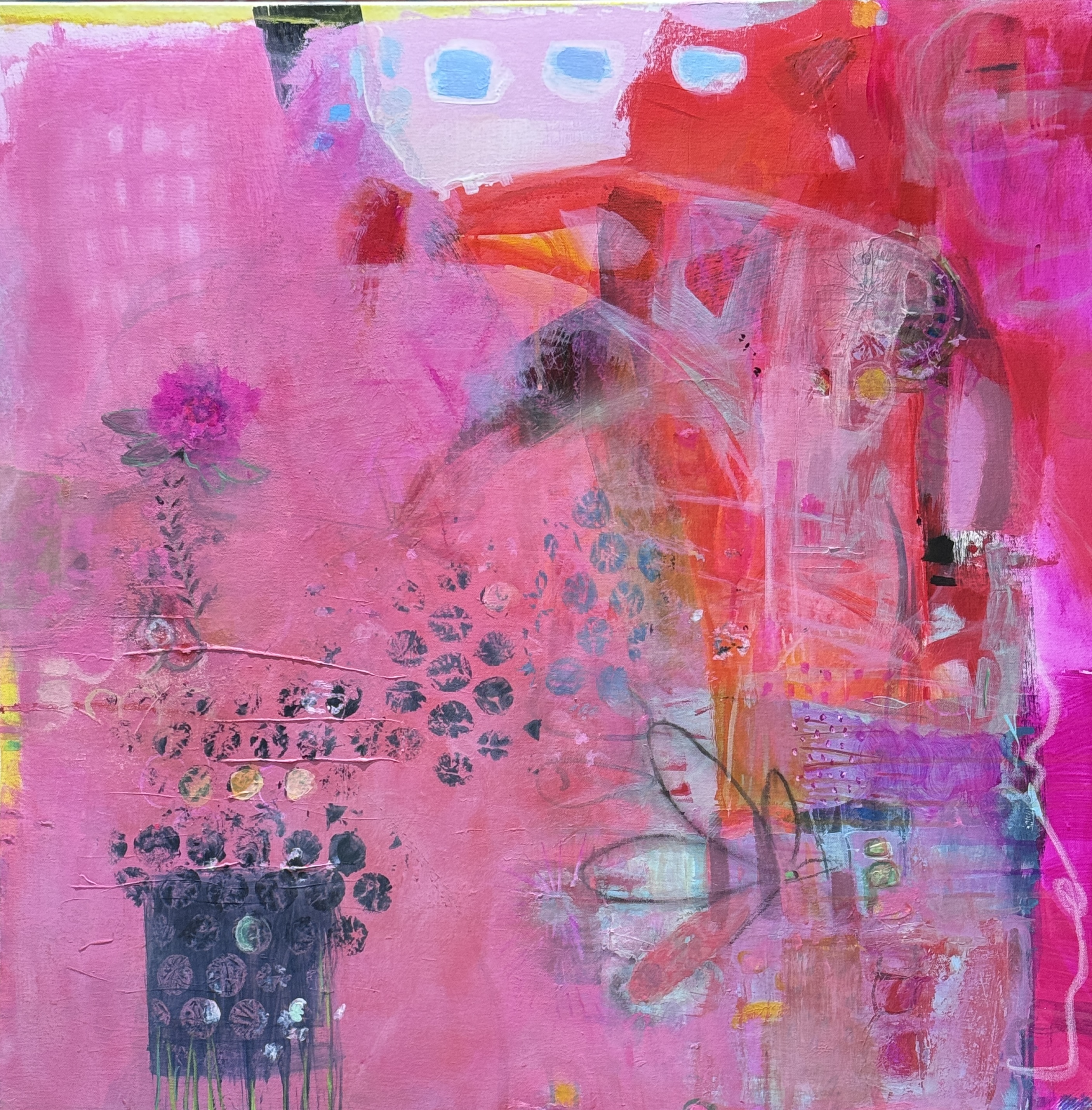 Keep On Keepin’ On, 2025, acrylic on canvas, 30” x 30”