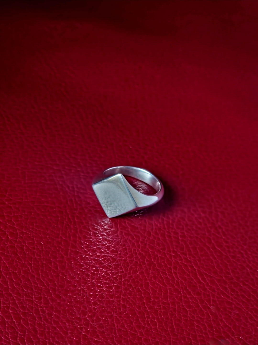 Diamond Signet, 2025, sterling silver, size Size 6.5 