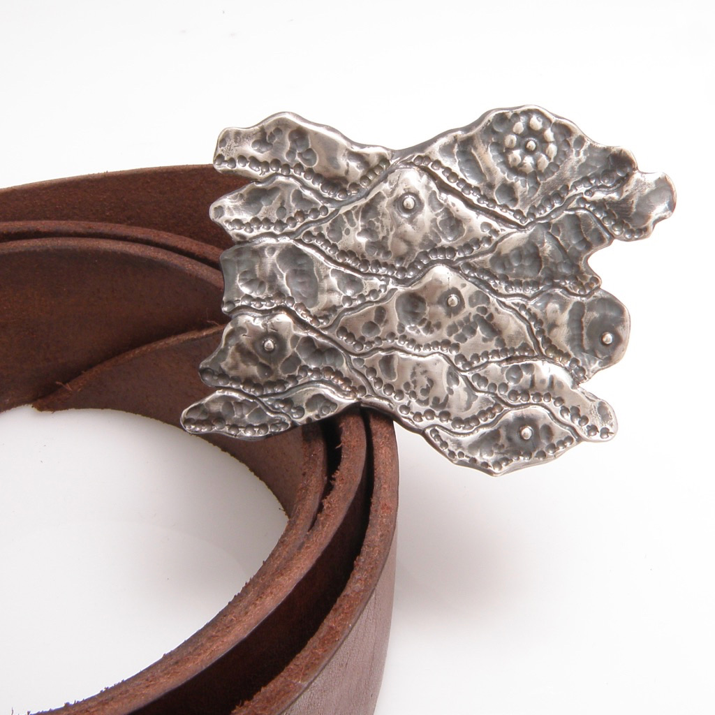 Belt Buckle, Oxidized Sterling Silver belt buckle