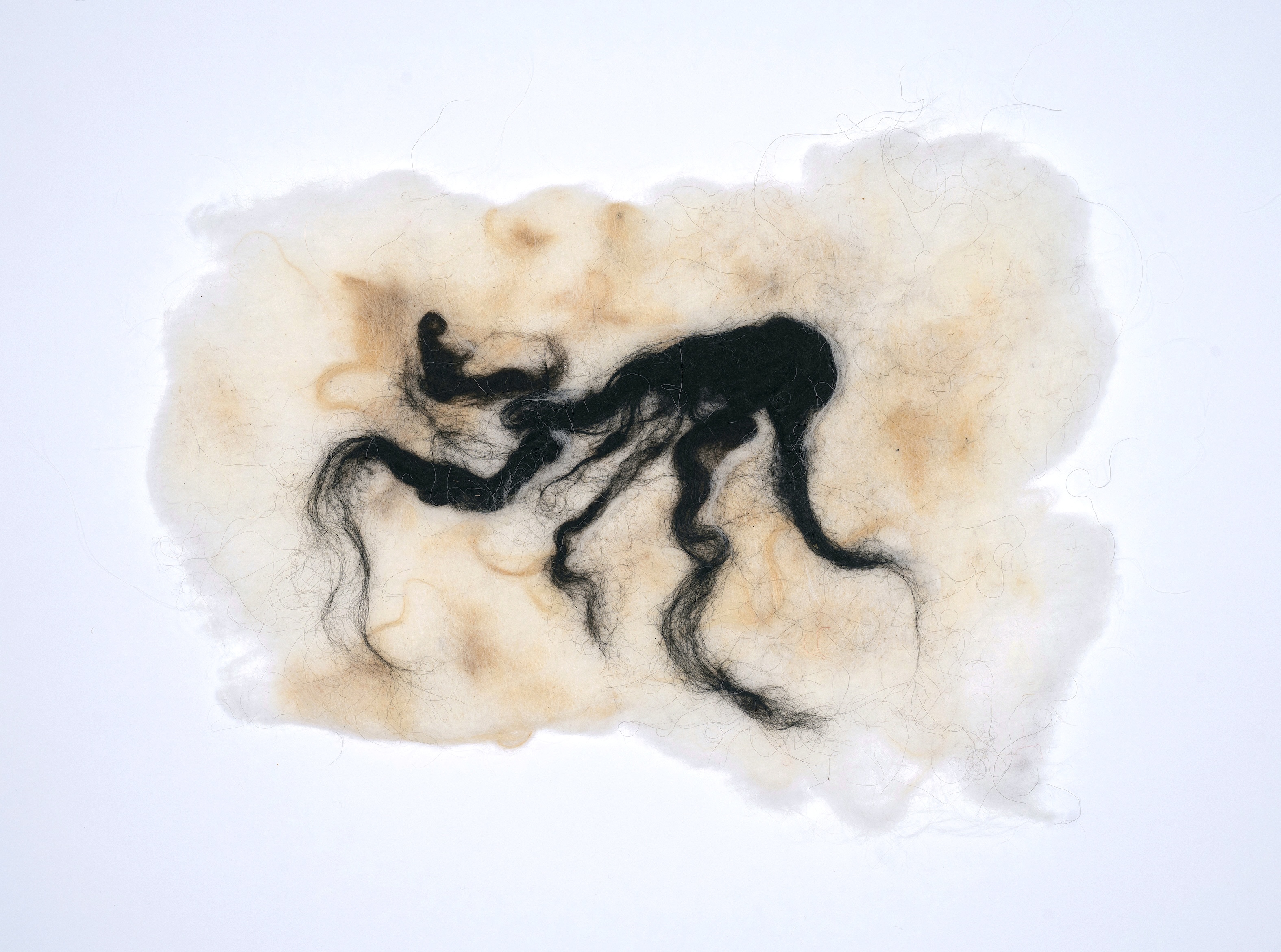 Monster parade (2), 2023, Icelandic wool, 10” x 14” 