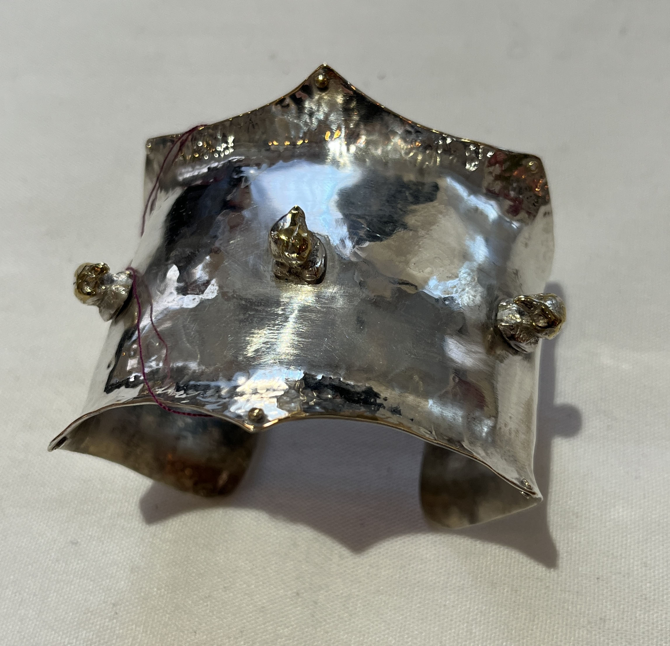 Bird Cuff, Silver plated bronze
