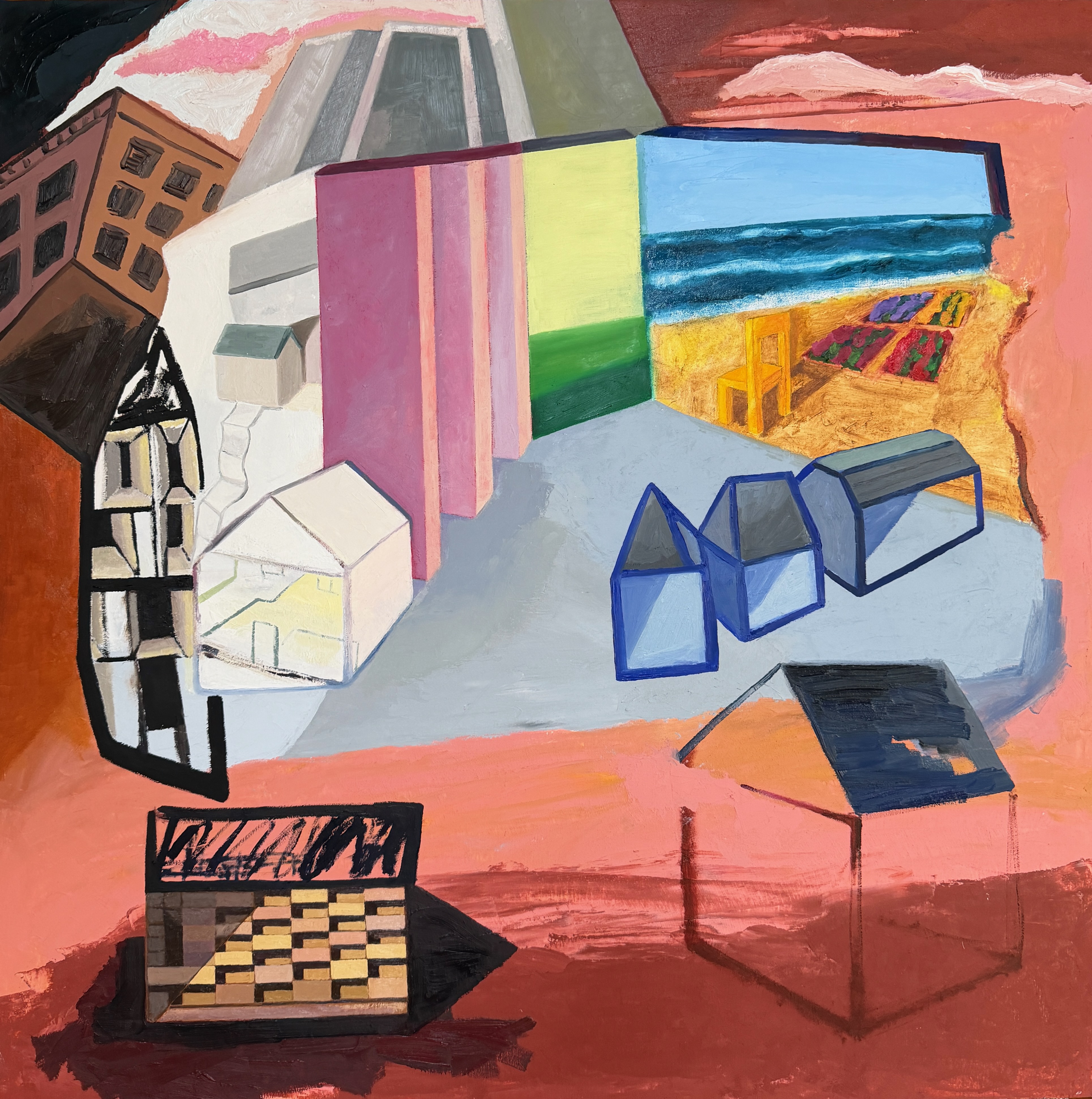"Anticipating the Good" 2026, painting, oil on wood panel, 30” x 30”