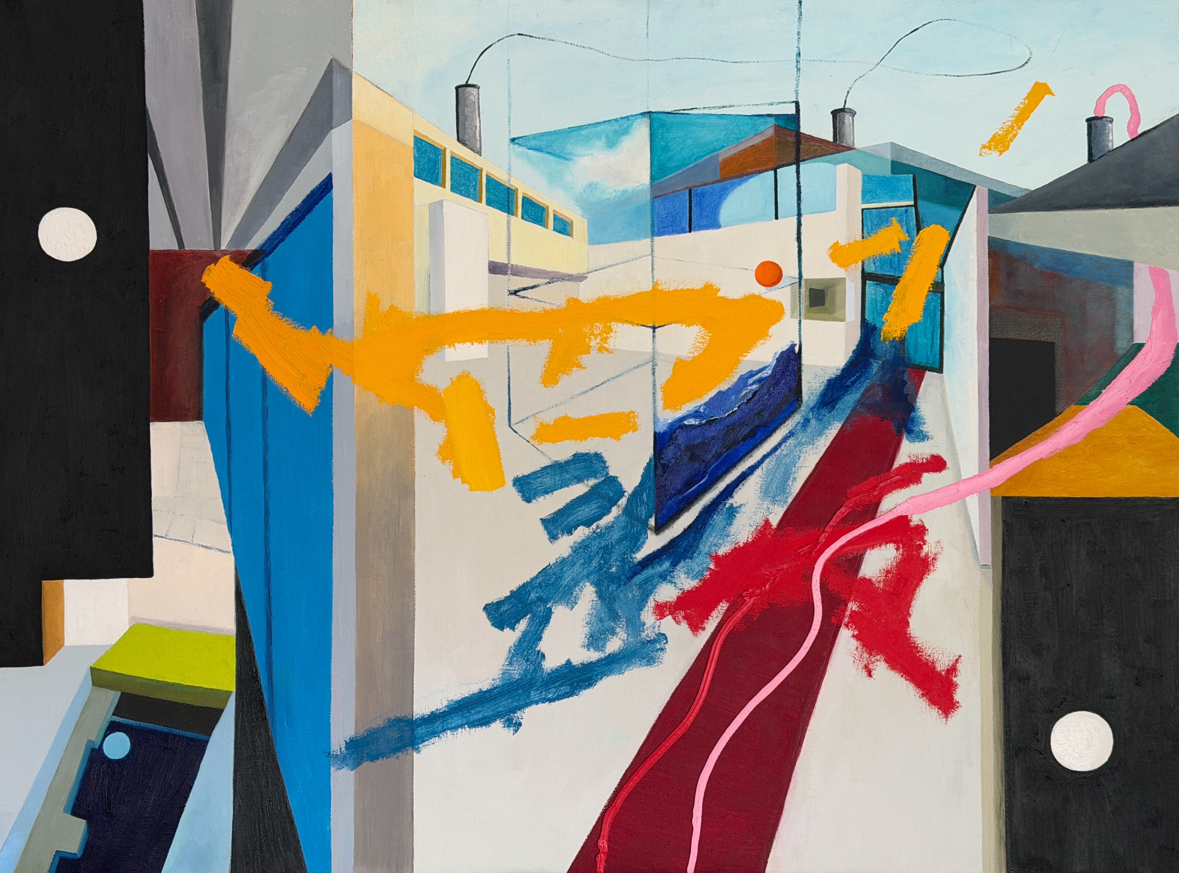 "Two, Three, Four" 2022, painting, oil on linen, 30” x 40”