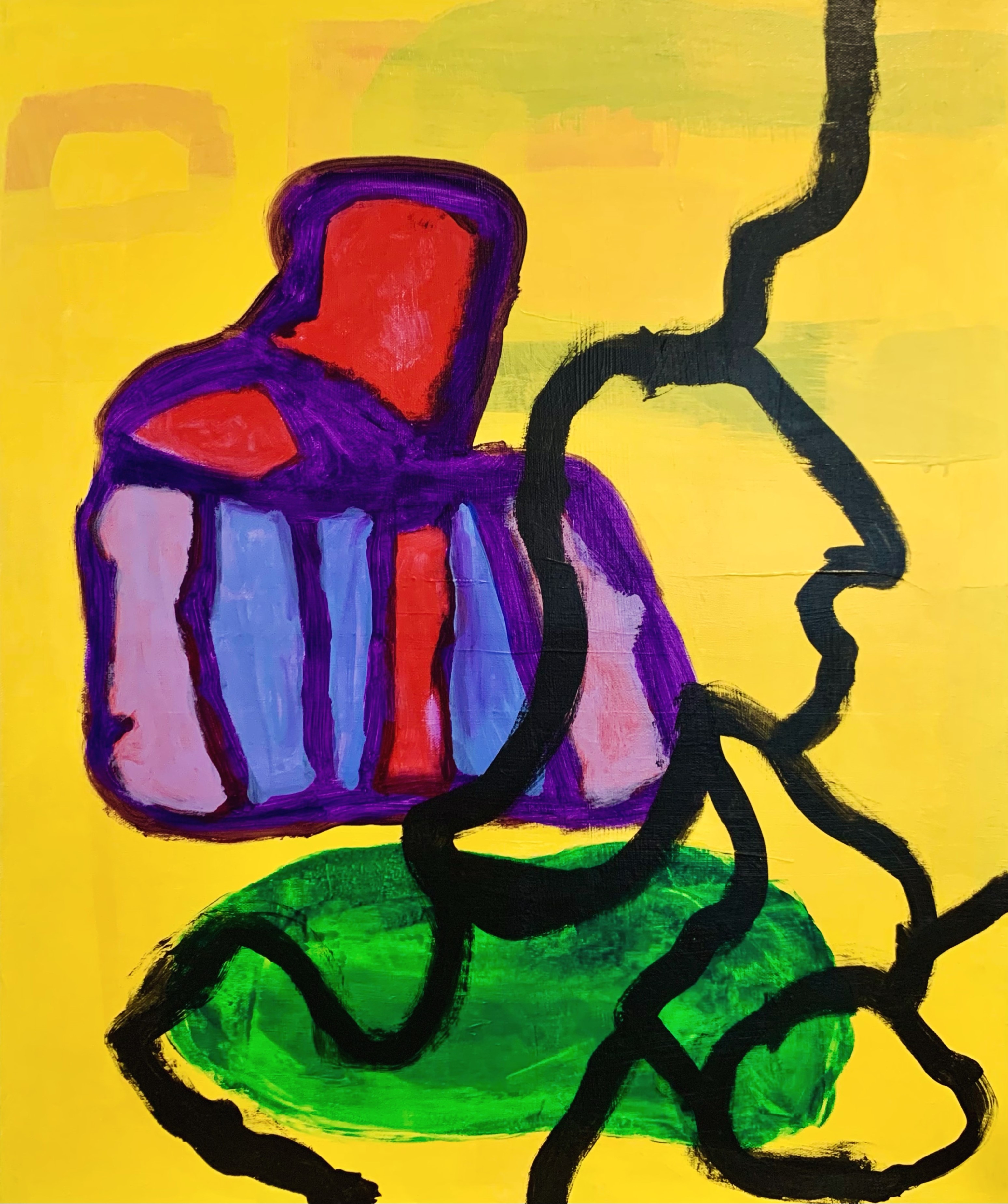 "Bamboozledoozie" acrylic on canvas, 18 x 24 inches