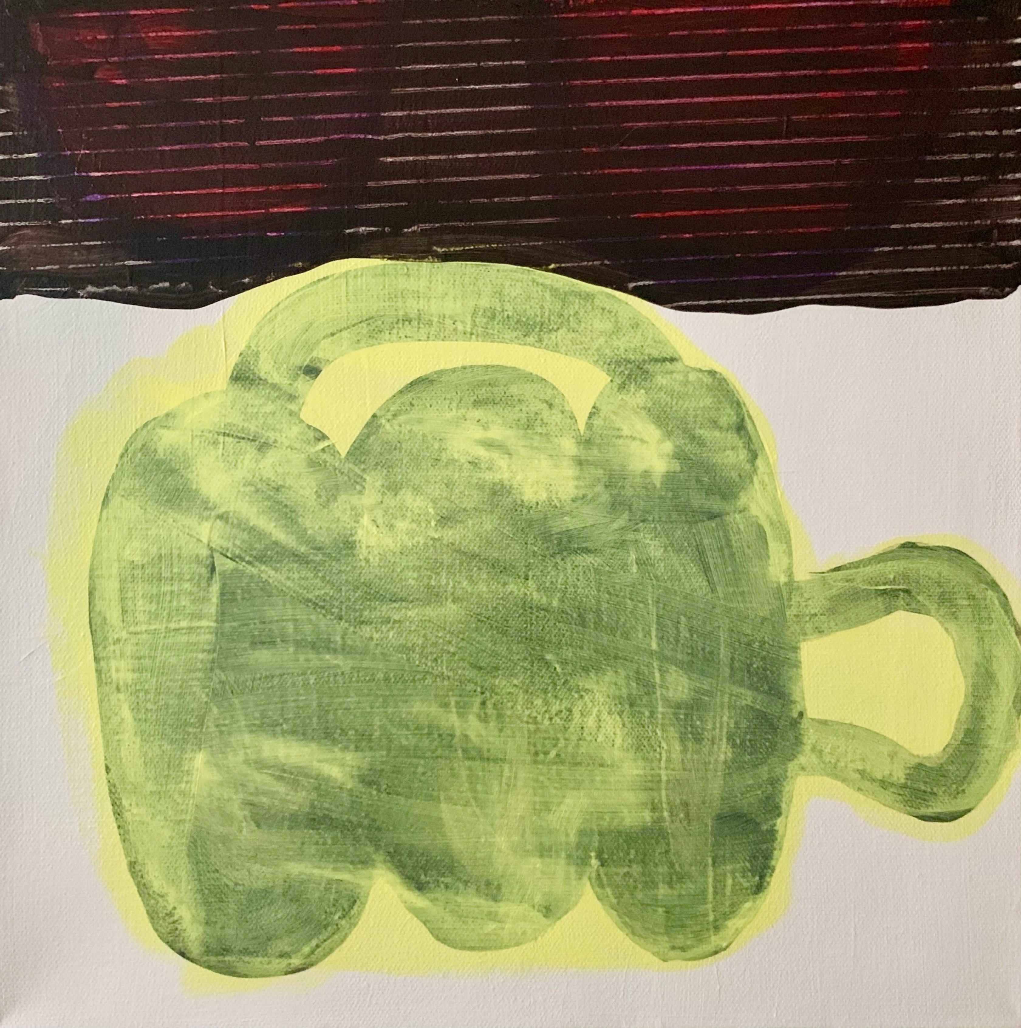 "Pupa" acrylic on canvas, 12 x 12 x 1.25 inches