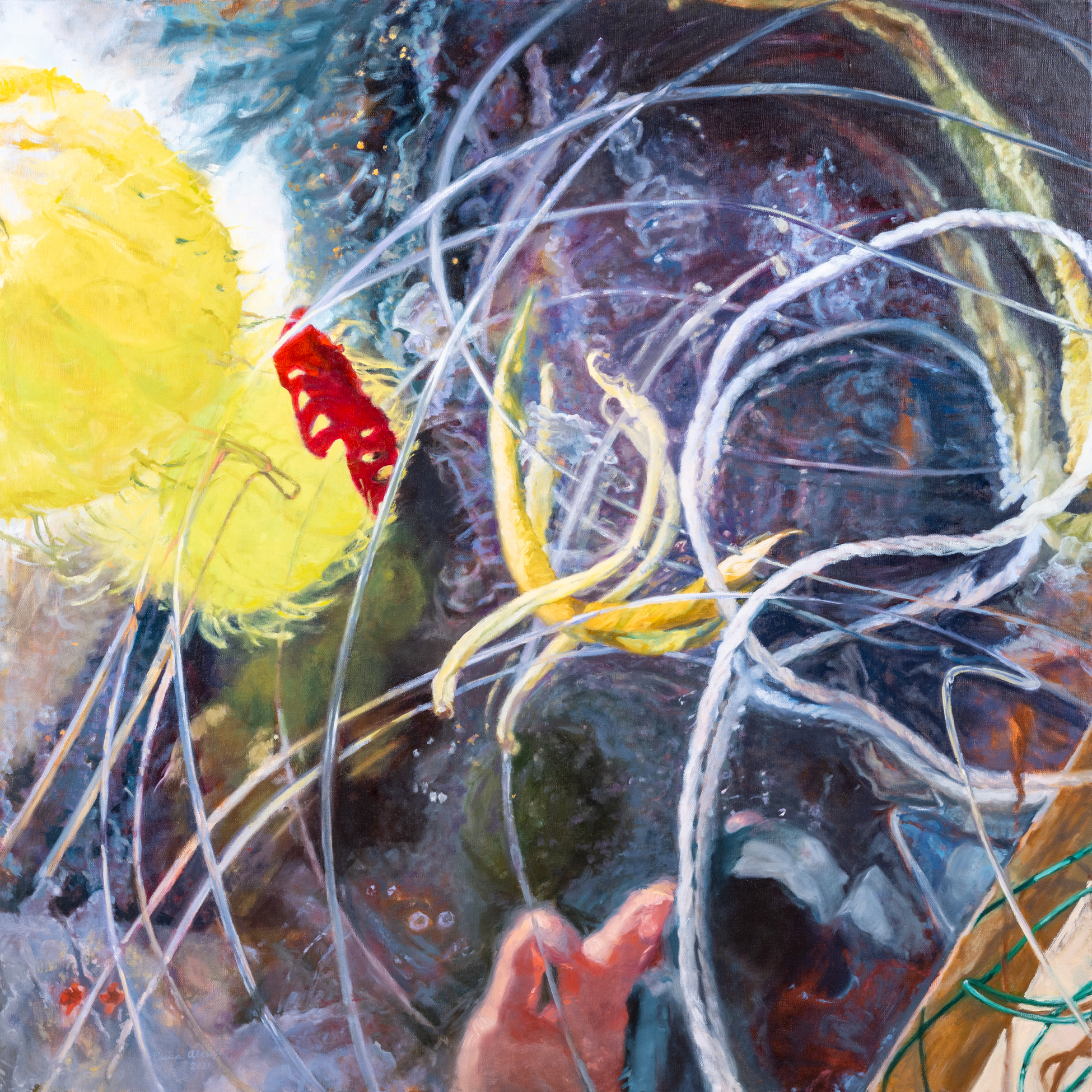 "Aperture" 2019 - 2021, painting, oil on linen, 30” x 30”