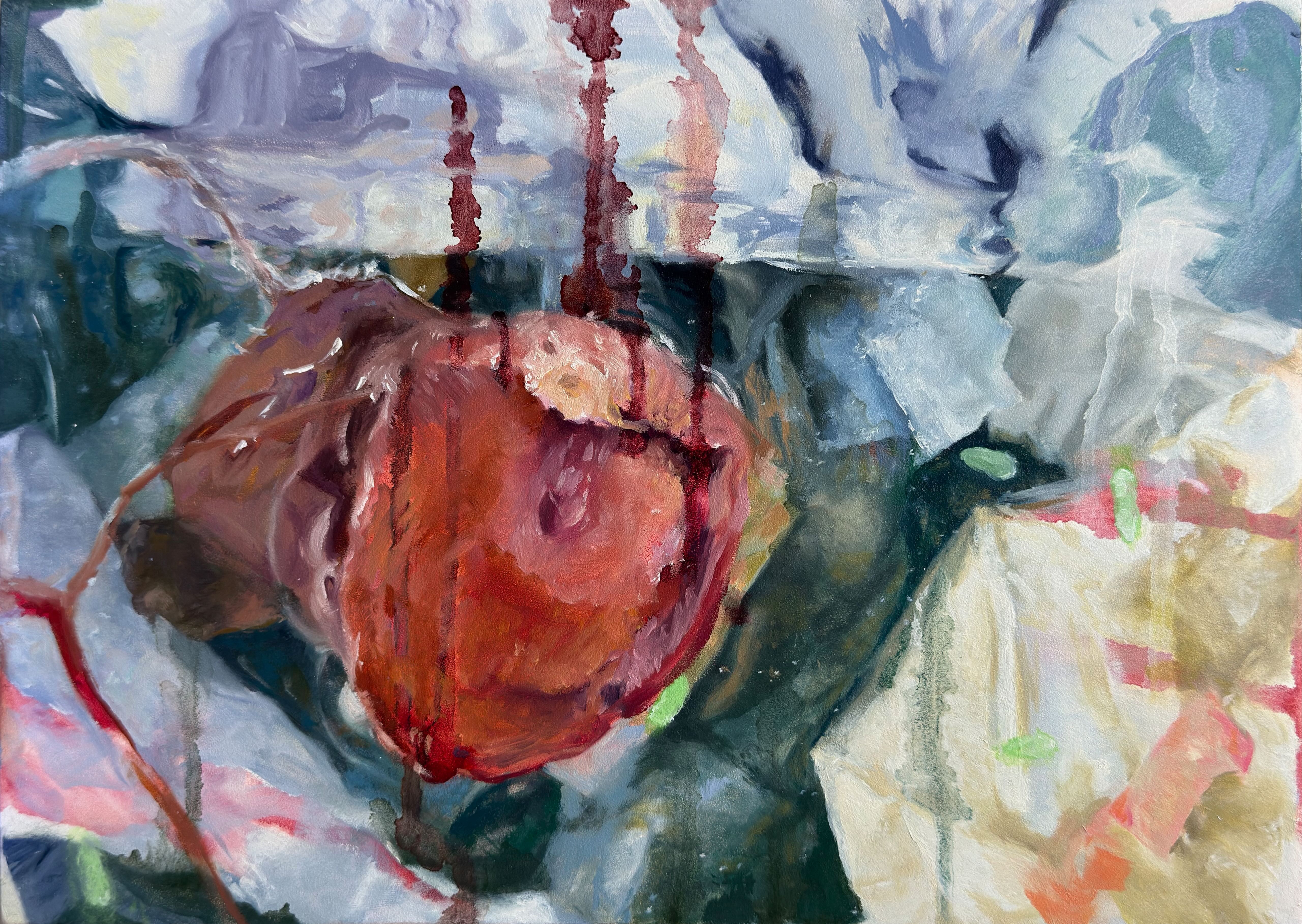 "Nubbin" 2022, painting, oil on panel, 10” x 14”