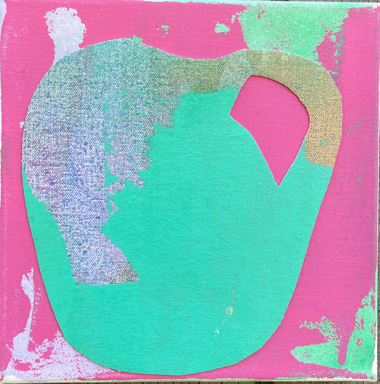 "Majolica 6" acrylic  8” x 8”