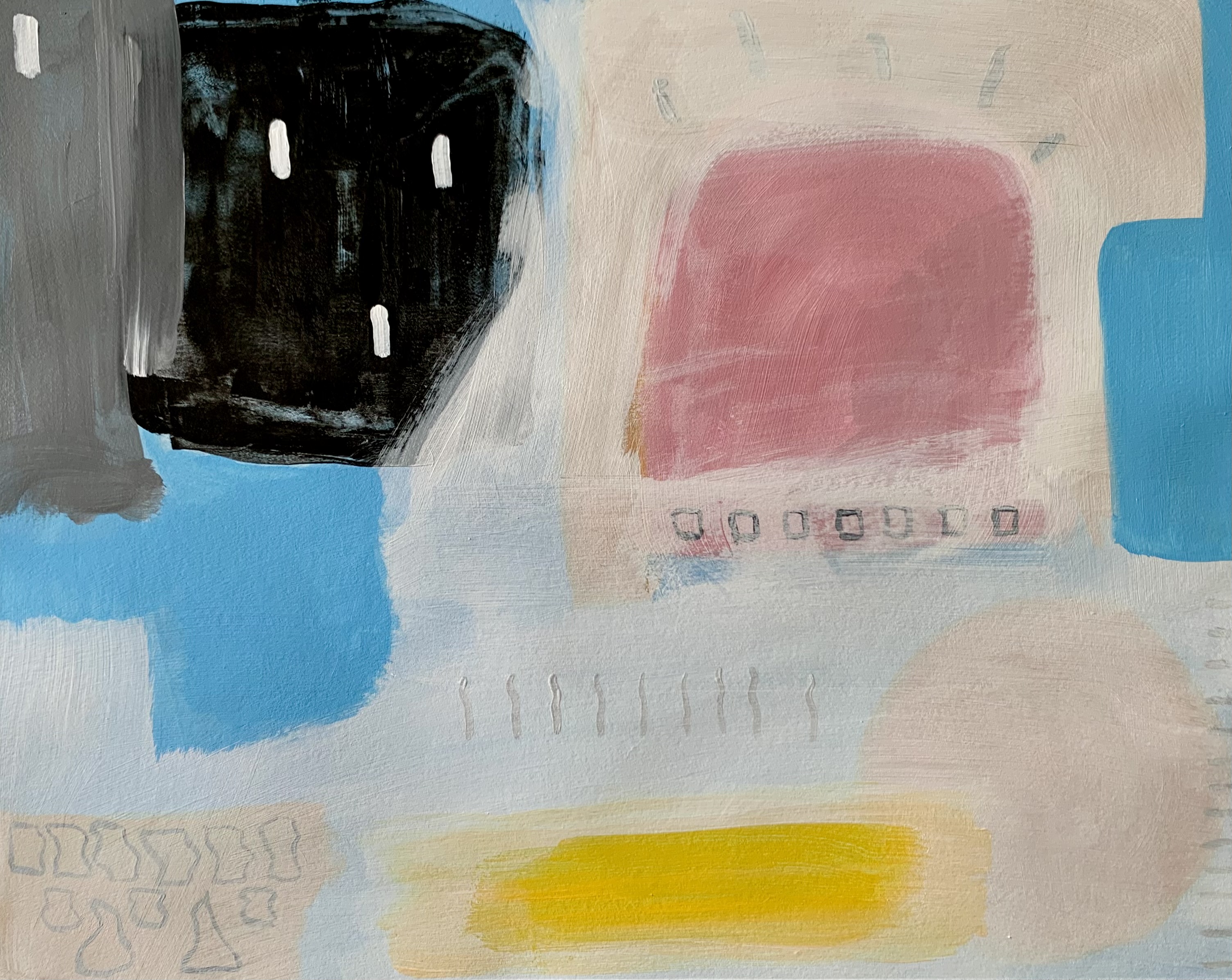 “A Dream of Prime Numbers” acrylic on paper, 20 x 16 inches