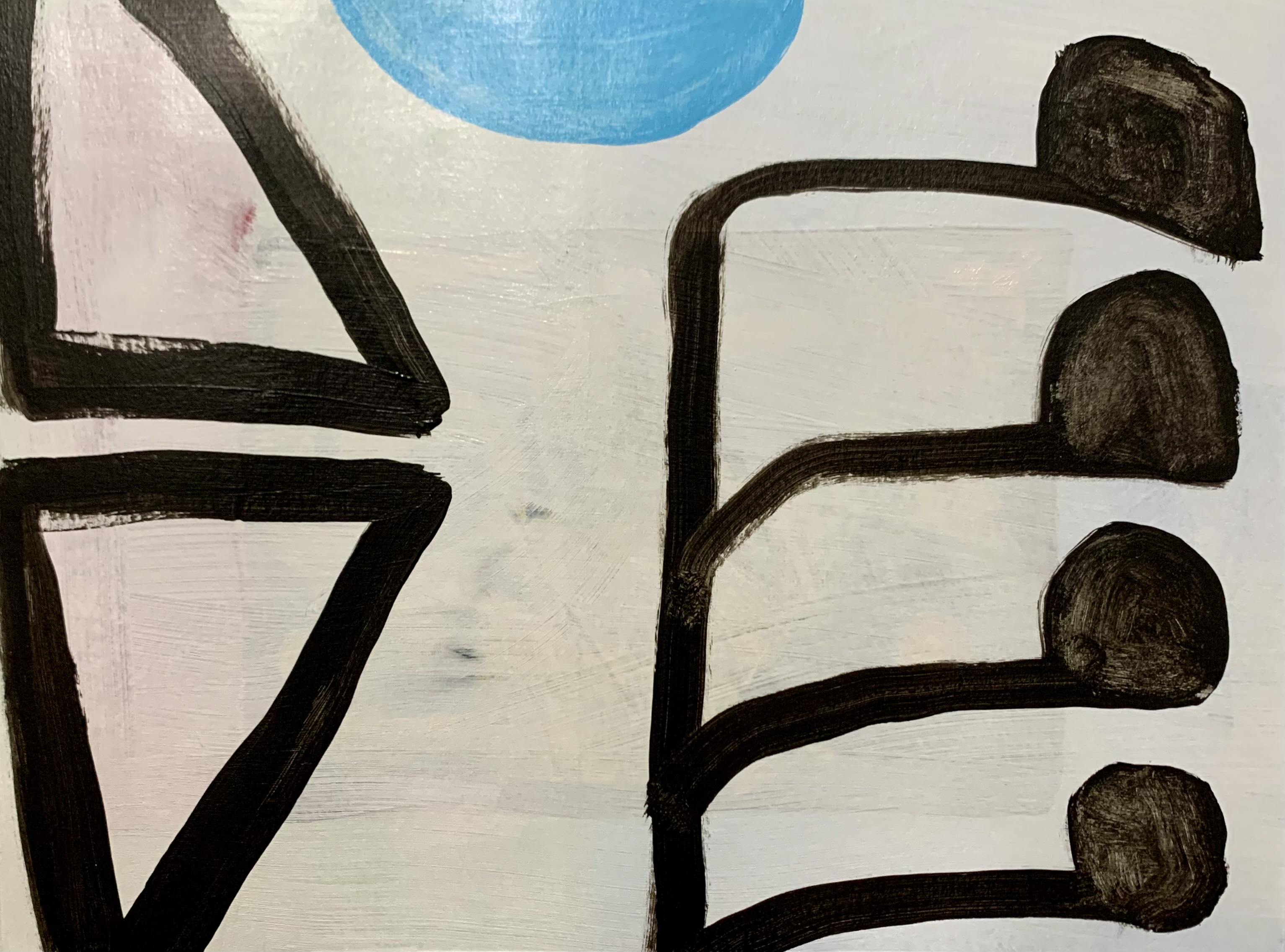 “Turnstile” acrylic on paper, 11 x 14 inches
