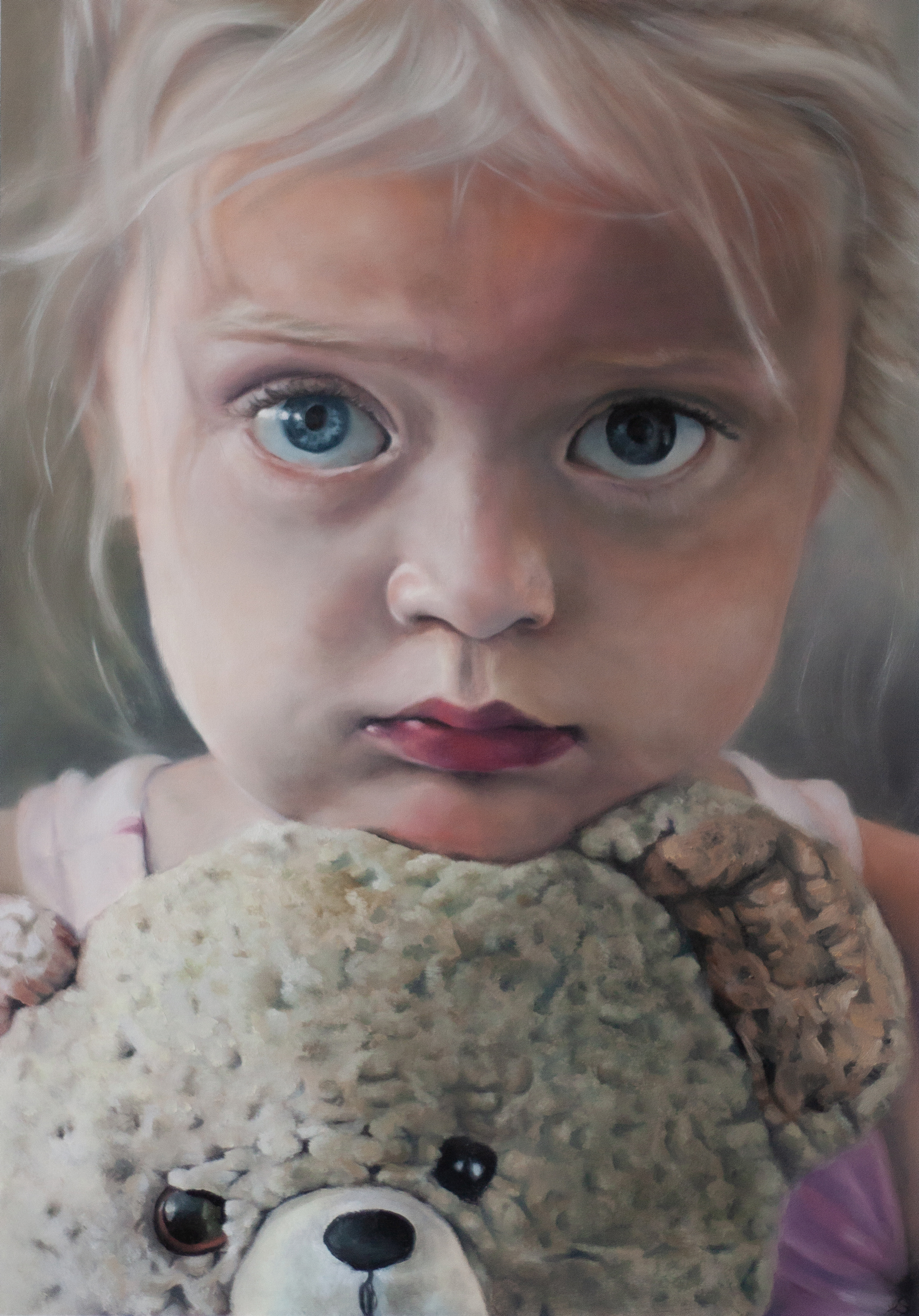 "Wes at 3" 2025, oil on paper, 22 x 30 inches