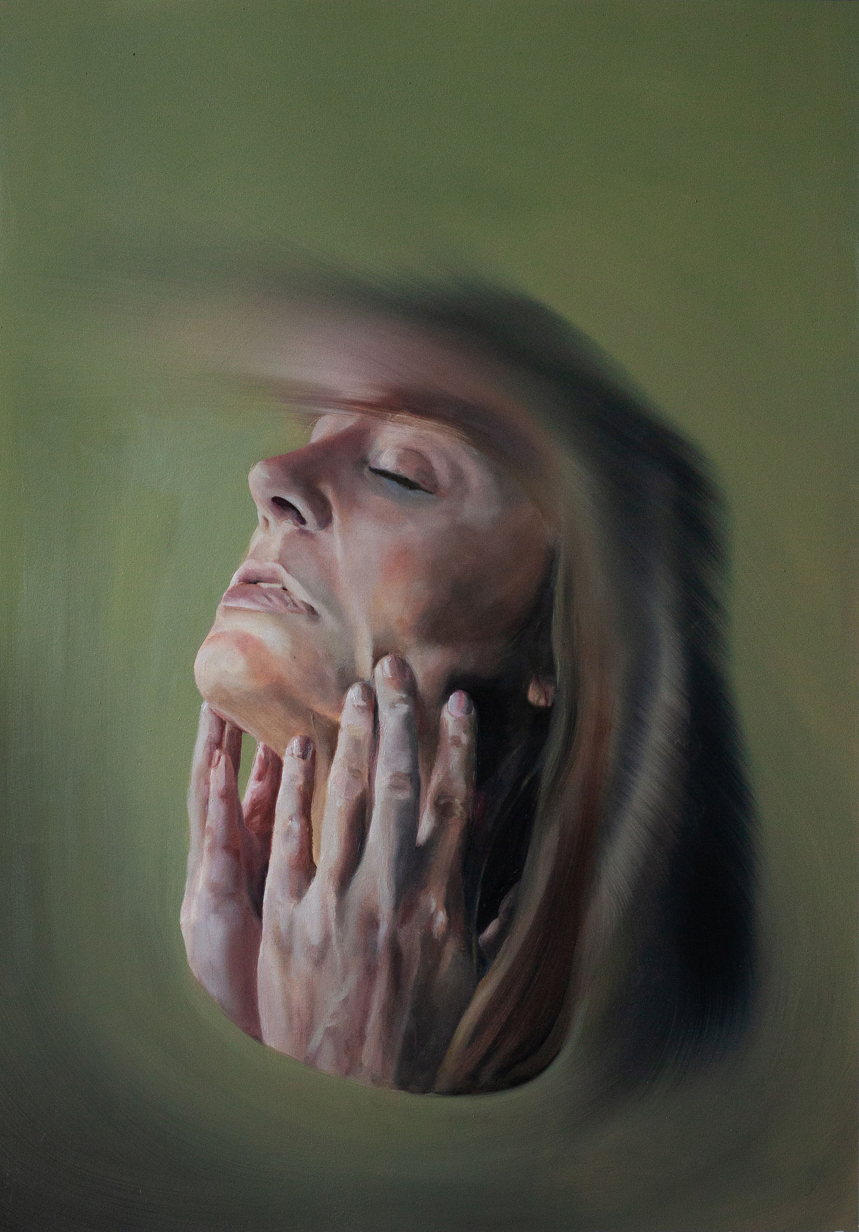 "Self Portrait" 2022, oil on paper, 22 x 30 inches